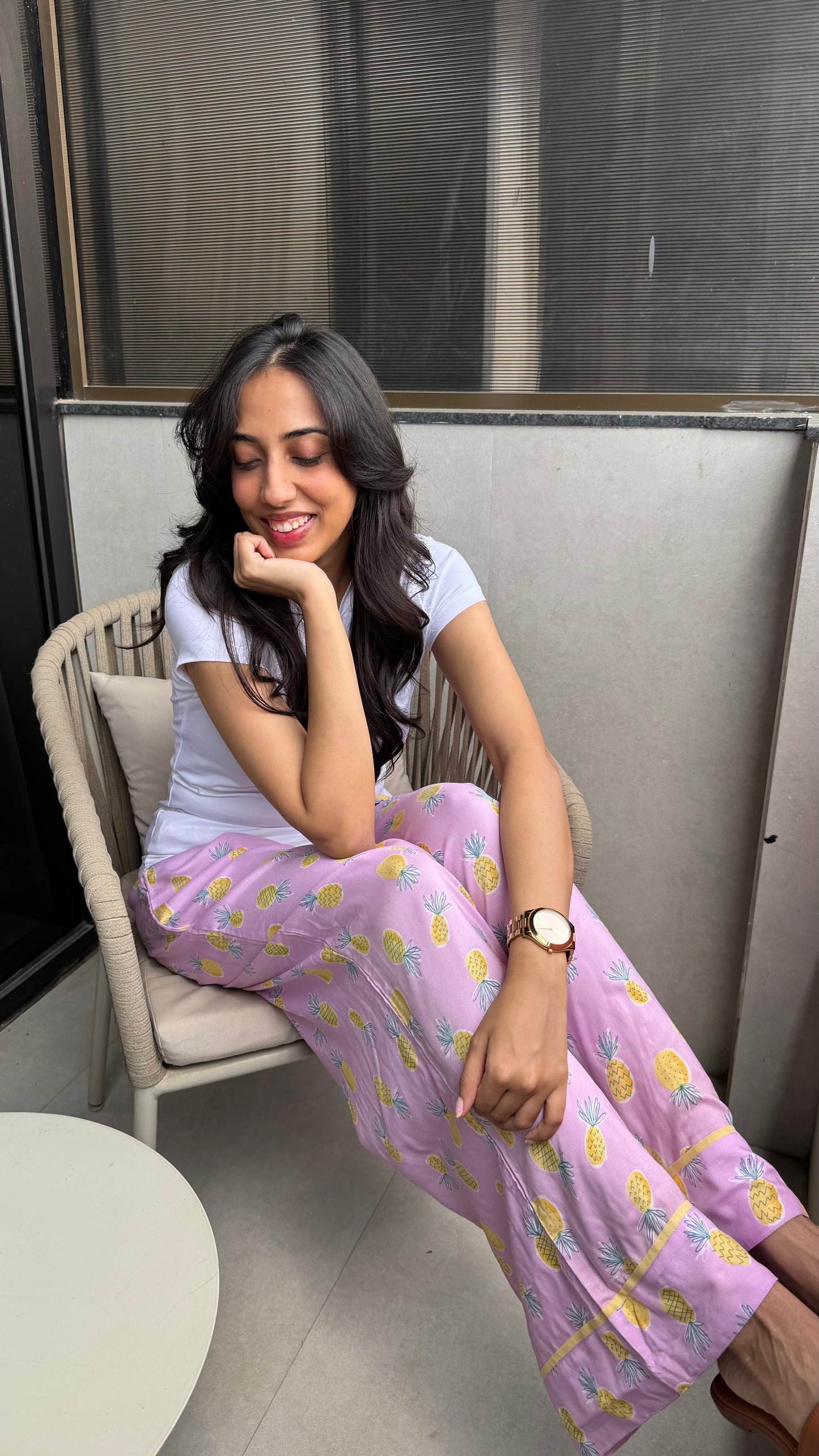Lazy Bum Causal Pajamas - Pineapples (Premium Collection)
