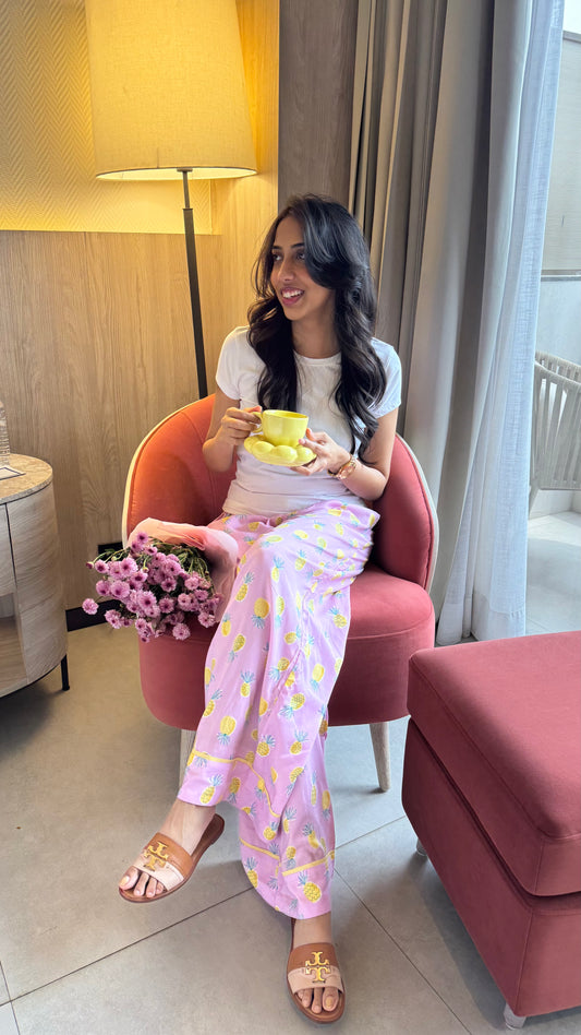 Lazy Bum Causal Pajamas - Pineapples (Premium Collection)