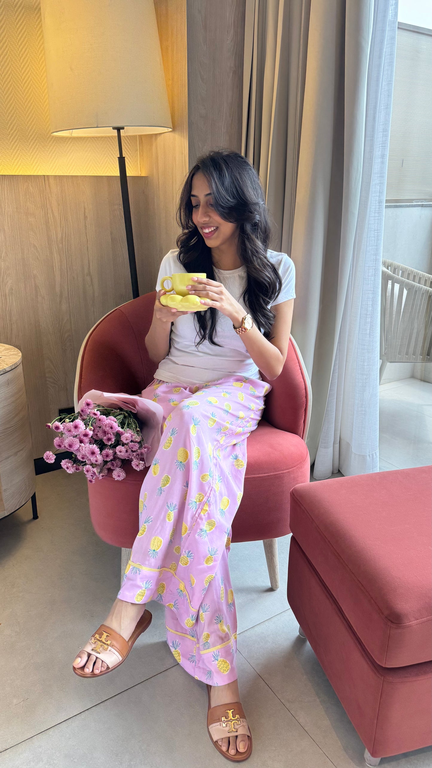 Lazy Bum Causal Pajamas - Pineapples (Premium Collection)