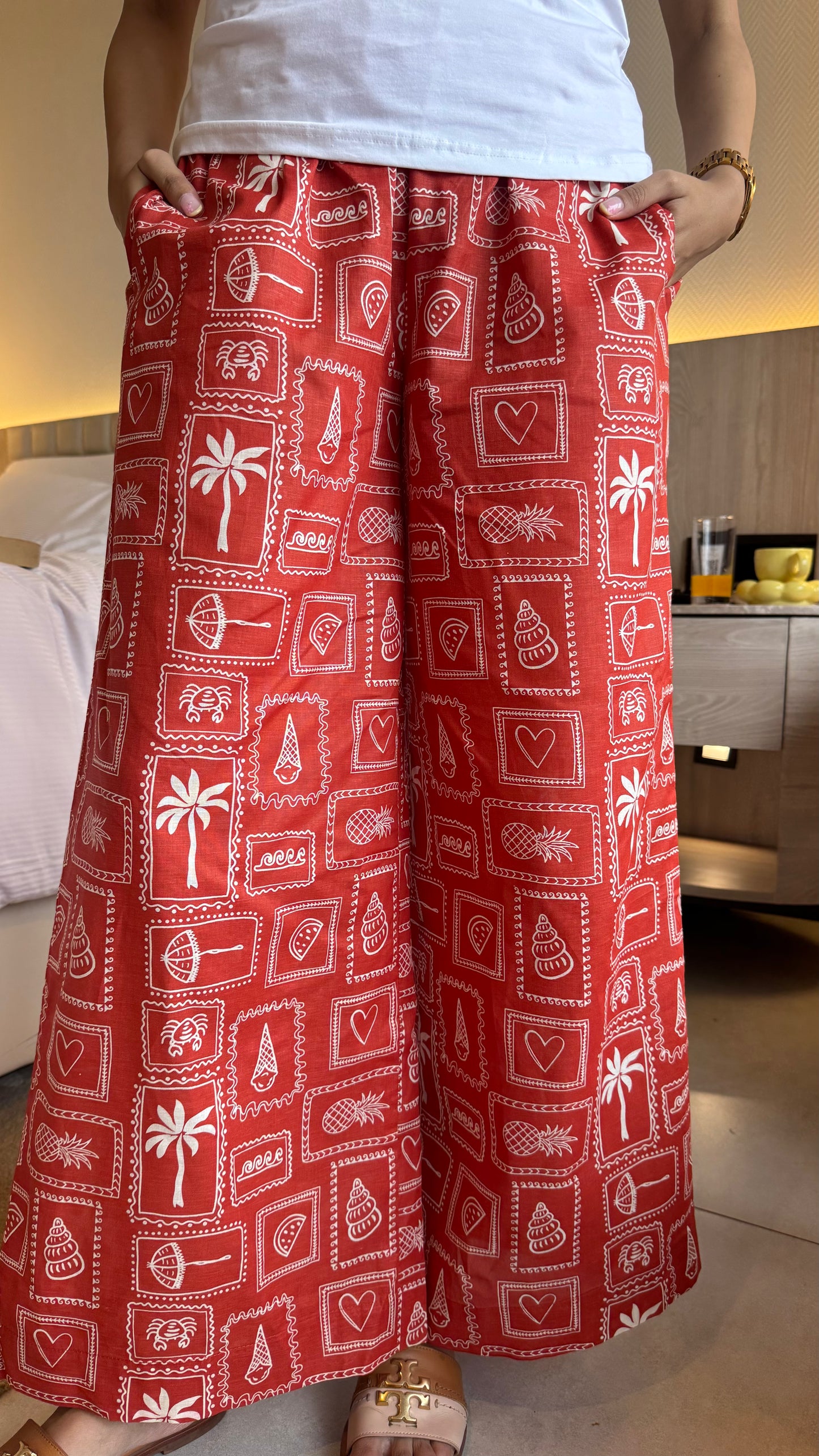 Lazy Bum Causal Pajamas - Cutie Red