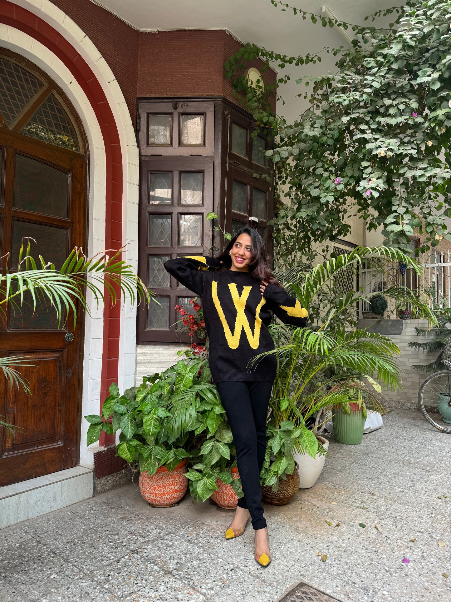 W Oversized Sweater (Free Size)