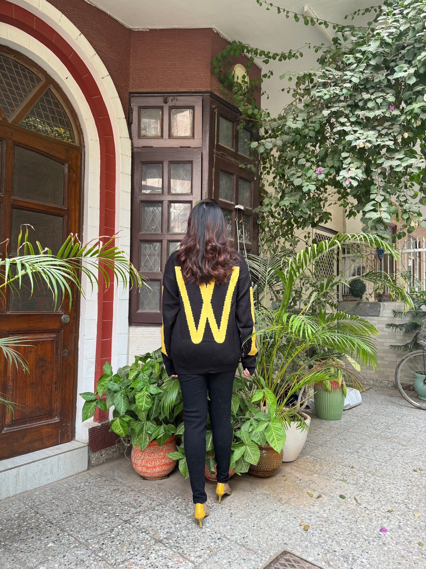 W Oversized Sweater (Free Size)