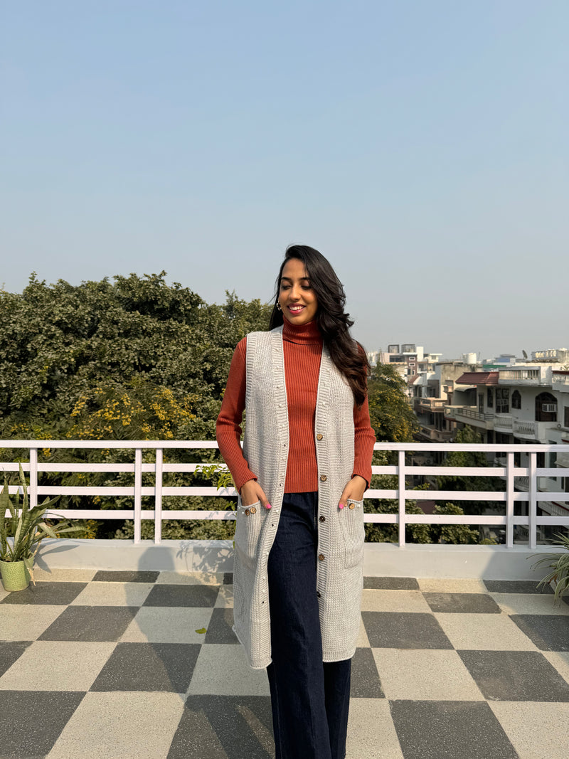 Grey Woollen Shrug (Free Size)