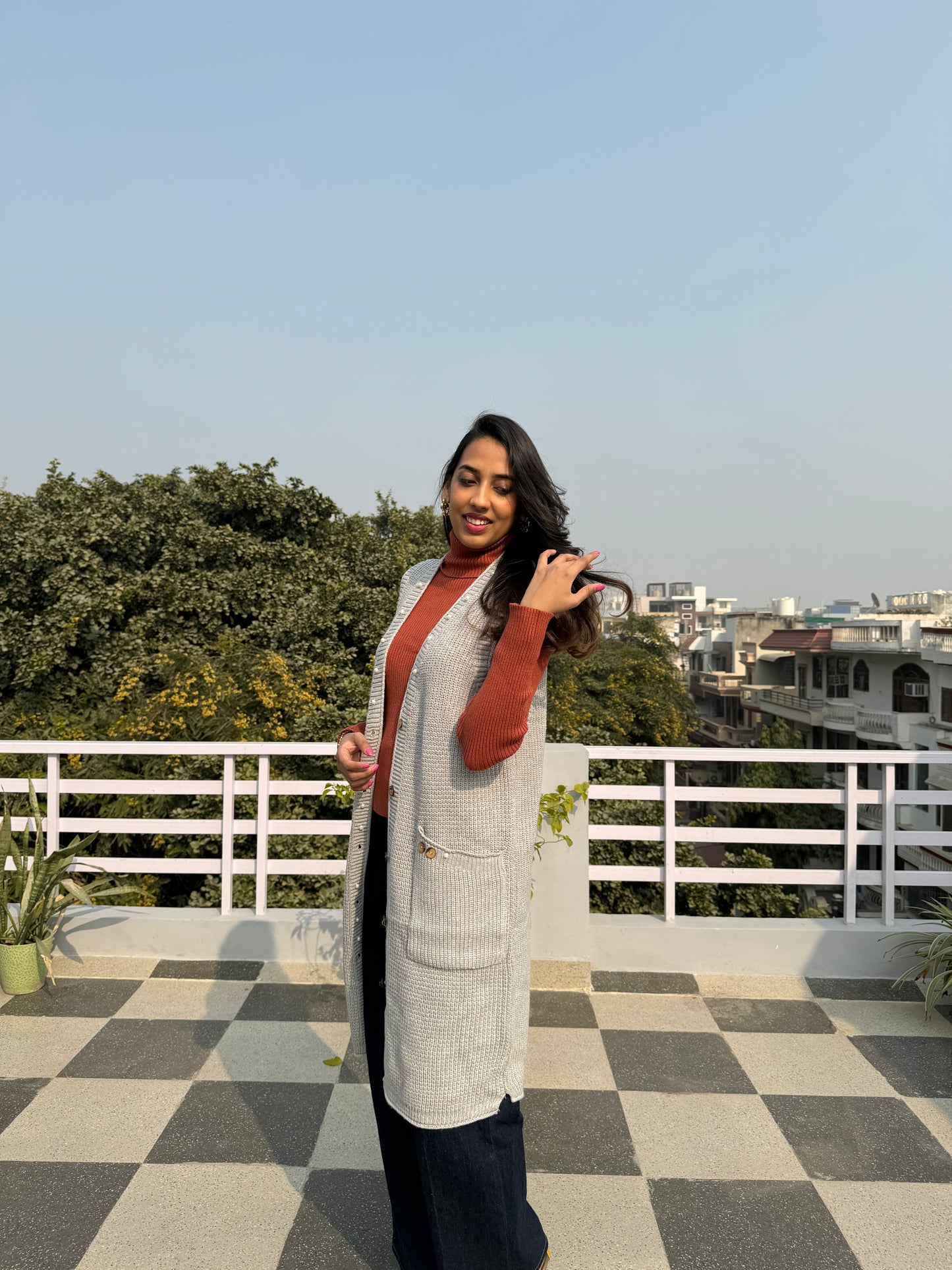 Grey Woollen Shrug (Free Size)