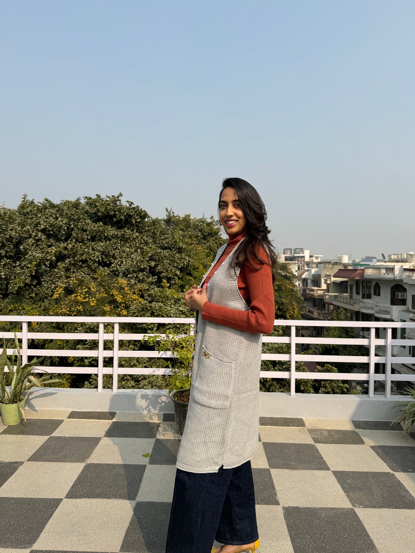 Grey Woollen Shrug (Free Size)