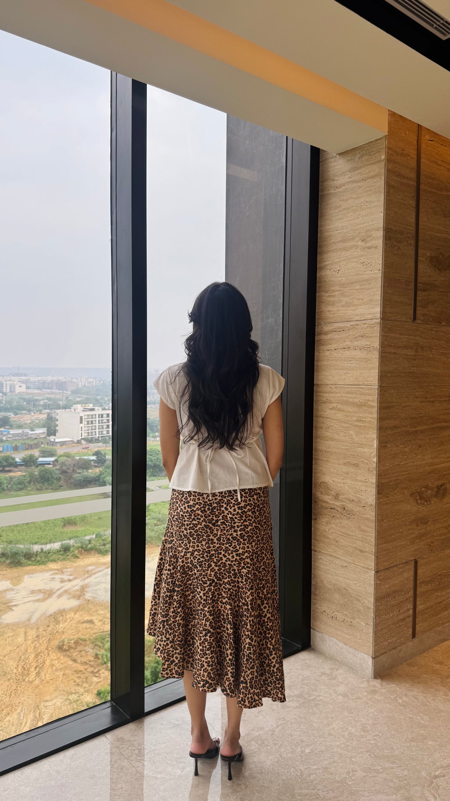 Date Night Luxury Asymmetrical Skirt - Animal Brown (Premium Collection)