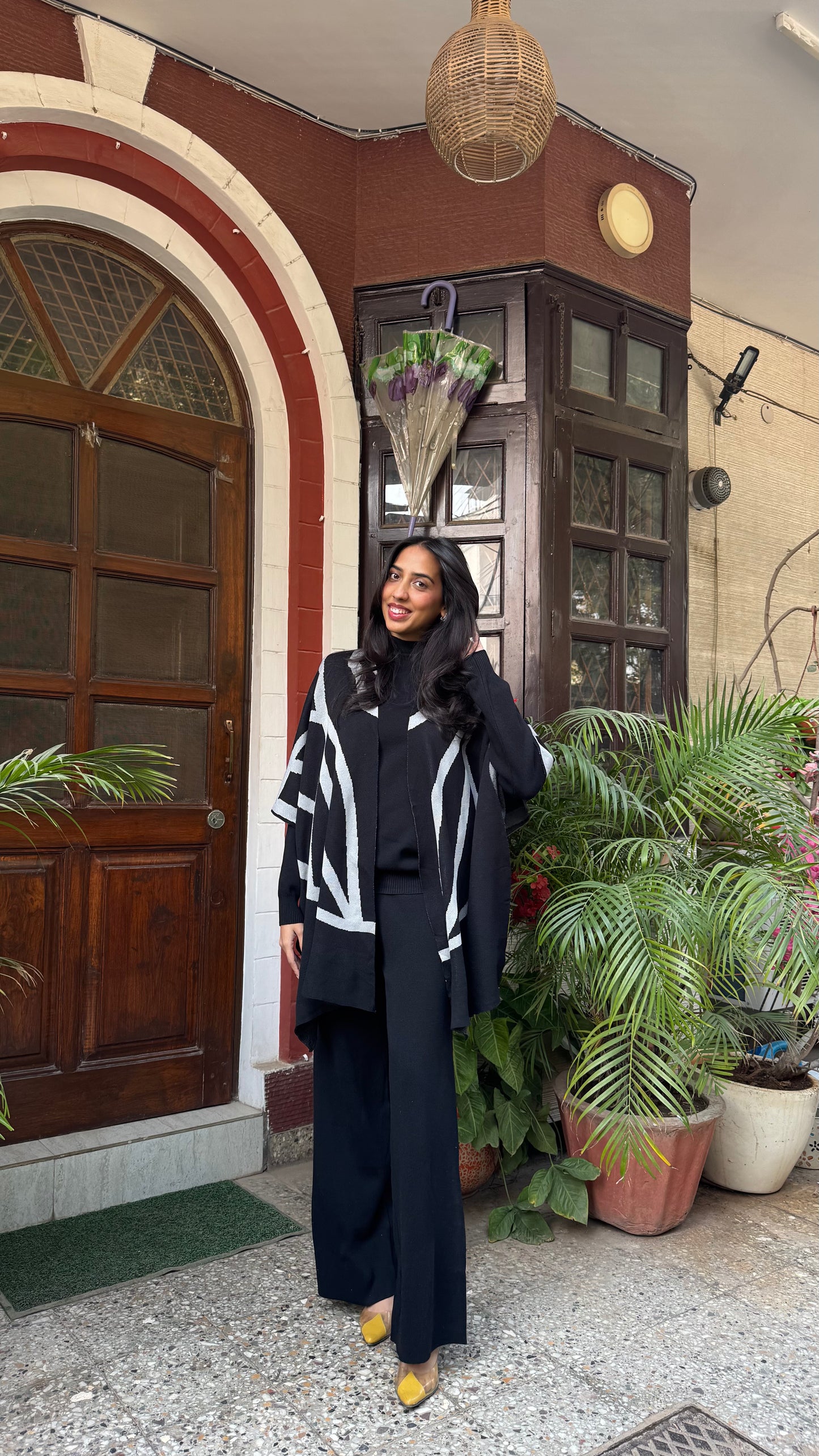 3 Piece Luxury Shawl Set - Black (Free Size) - Premium Collection