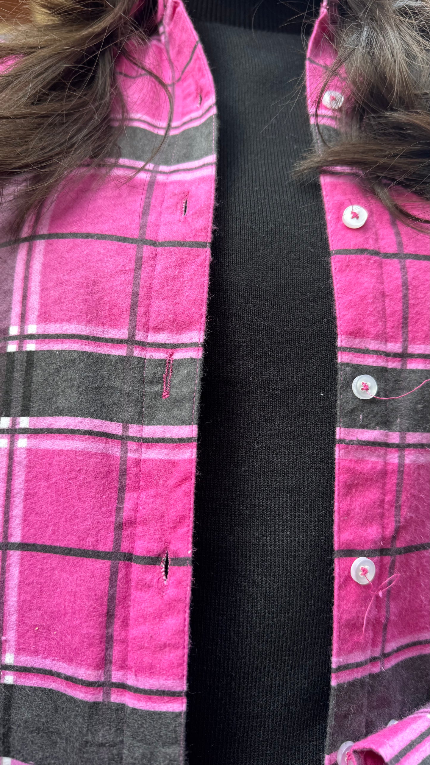 Plaid Flannel Shacket – Pink (Premium Collection)