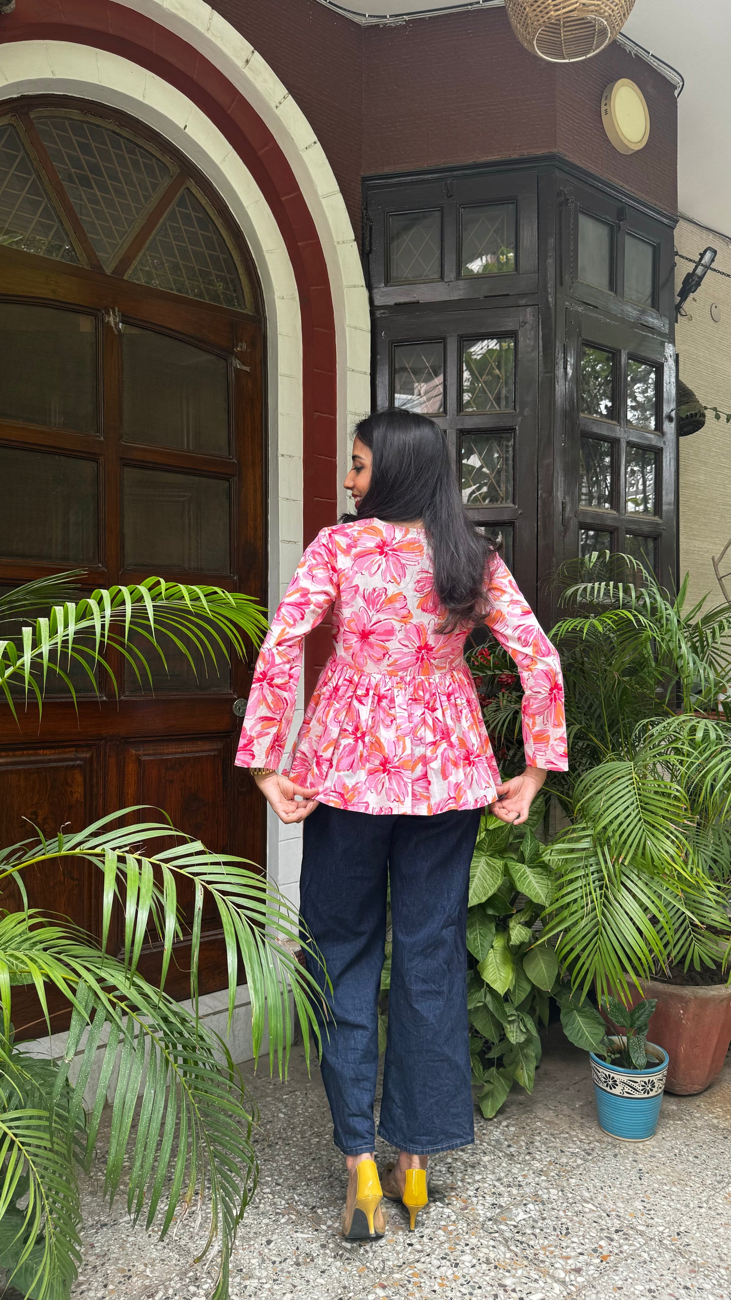 Maternity Dahlia Cotton Tunic - Pink