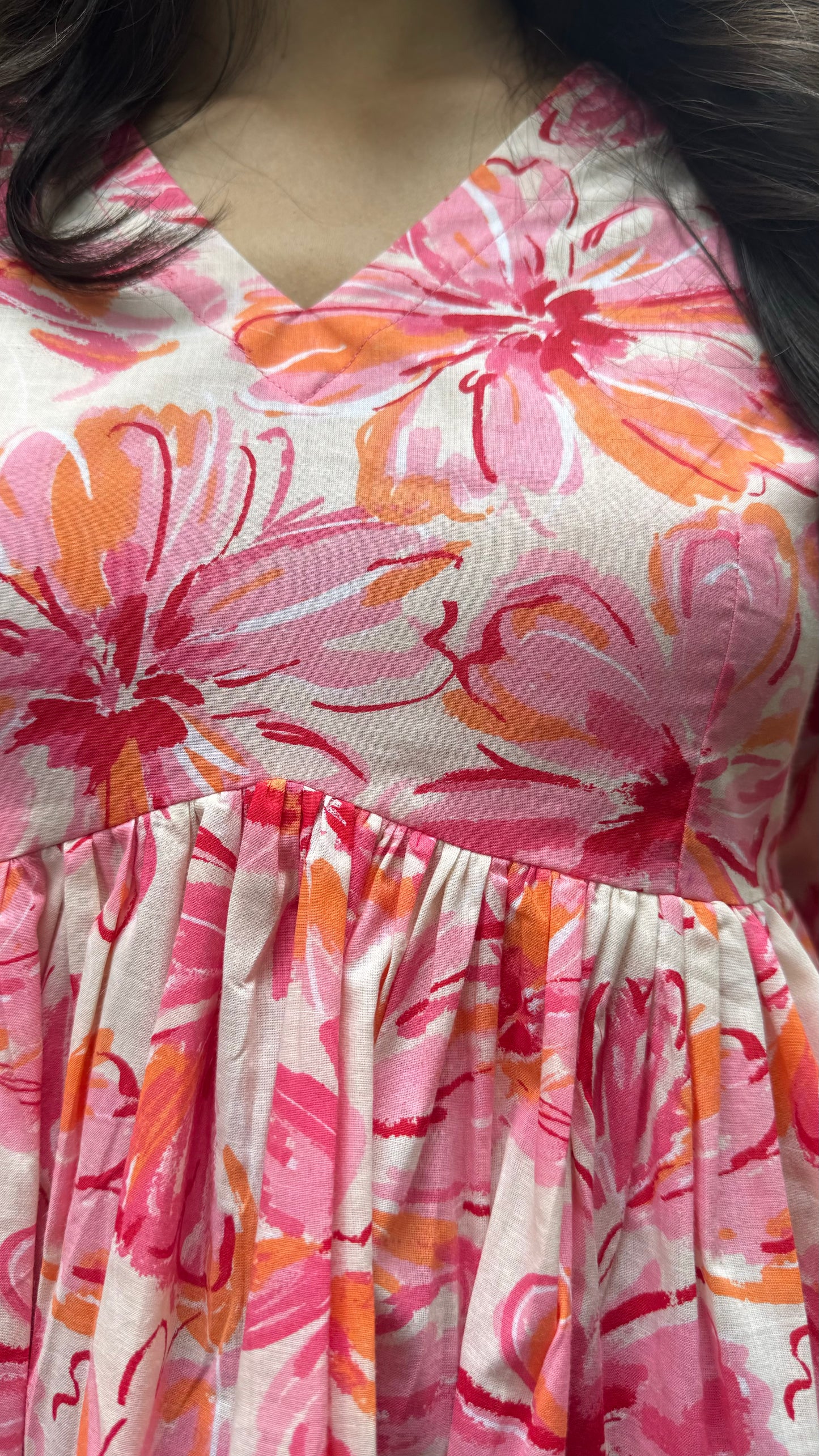 Maternity Dahlia Cotton Tunic - Pink