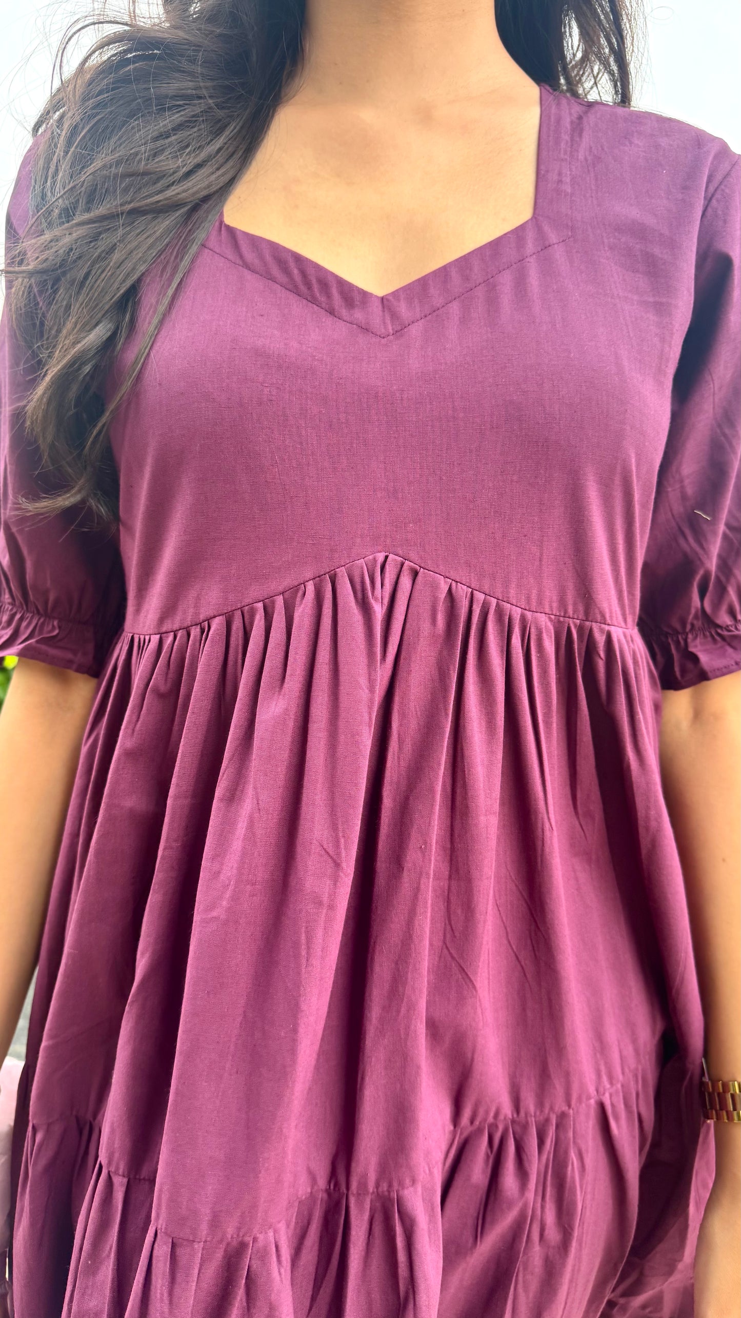 Splash of Color Cotton Maxi - Wine