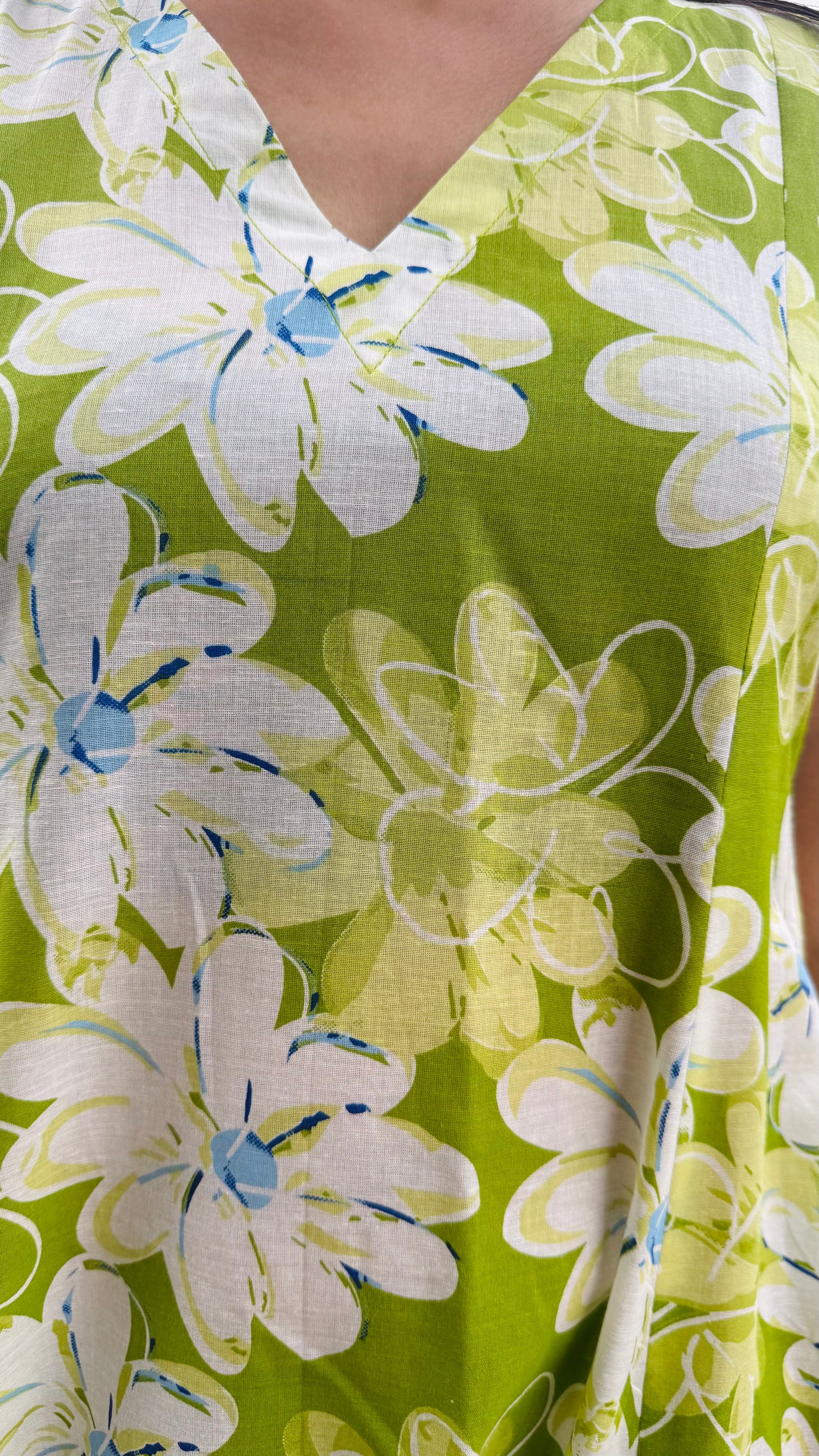 Jardín Cotton SunDress - Green (Premium Collection)