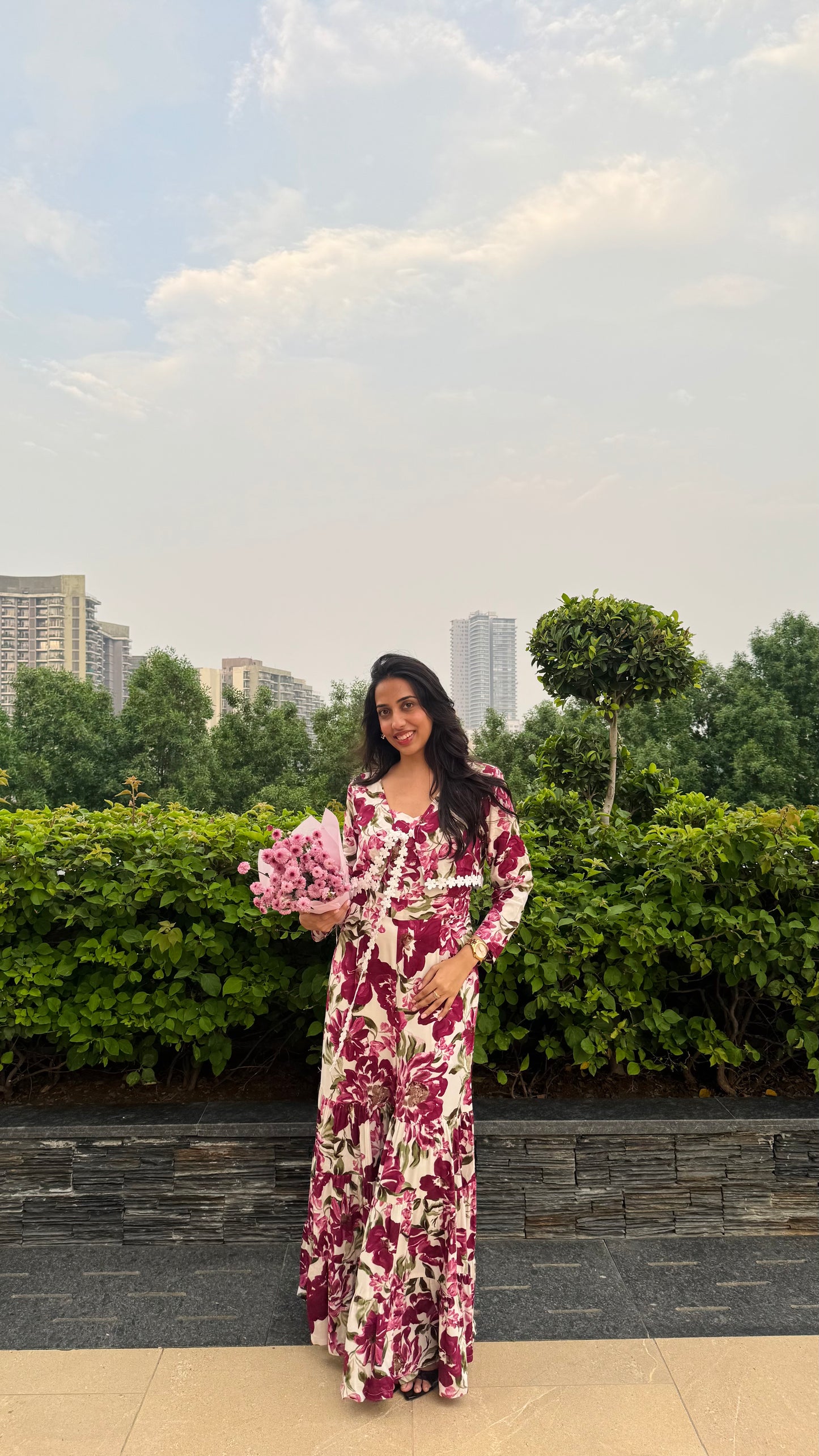 PRE - ORDER Desi Mix Tiered Jumpsuit Set -  Purple (Premium Collection)
