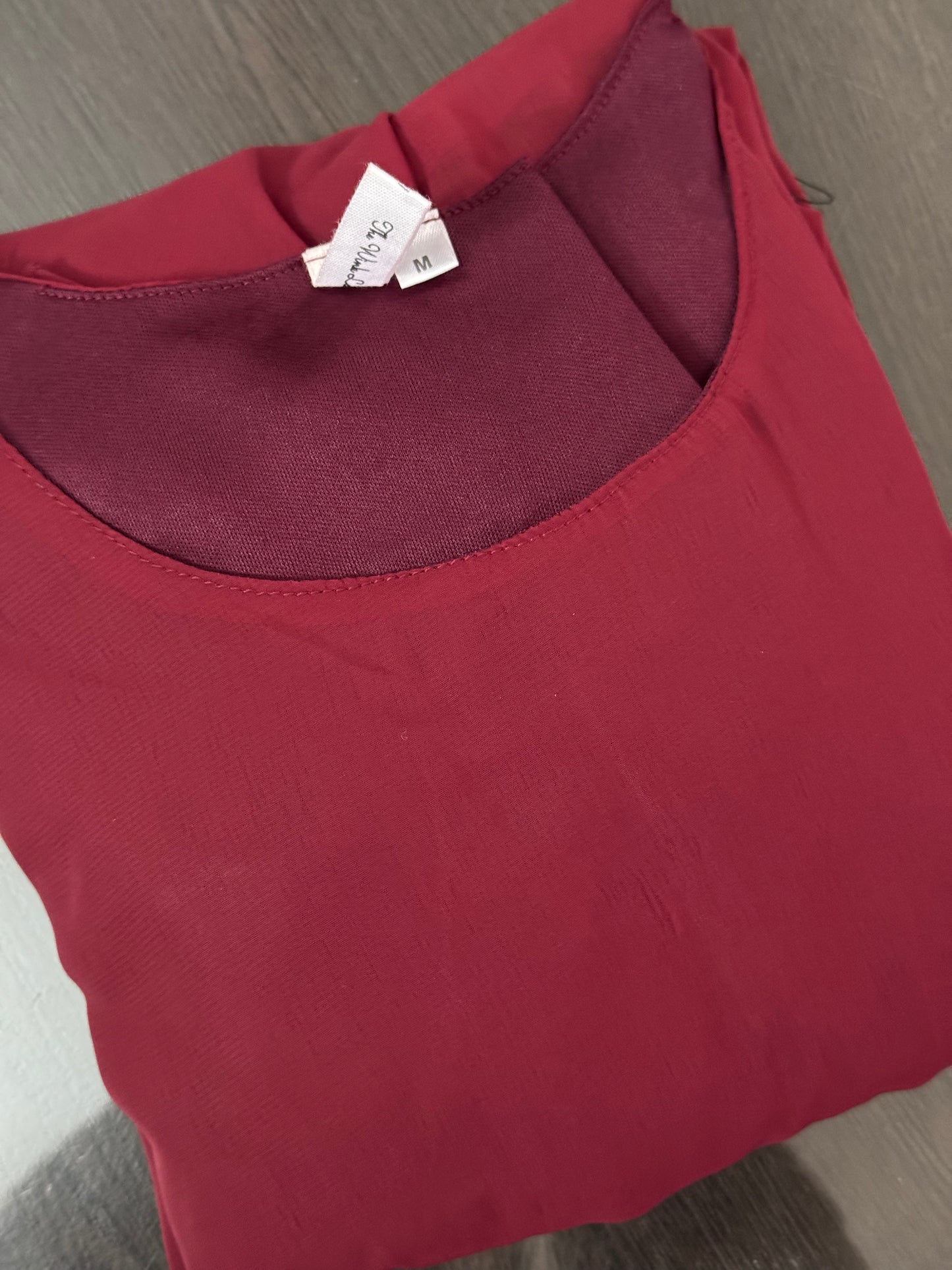 Dark-Maroon Georgette Dress