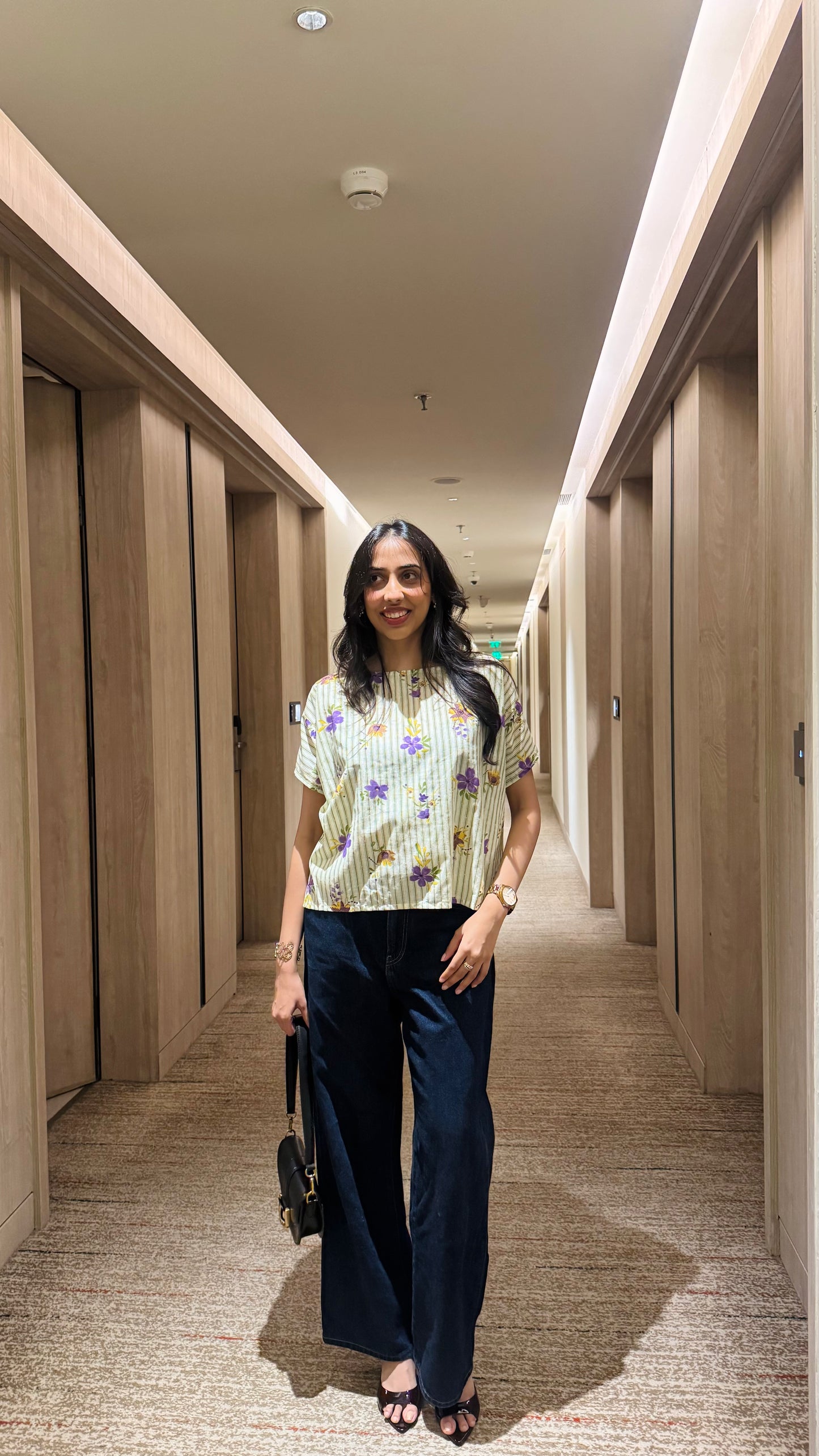 Pastel Crush Free Size Cotton Top - Floral Green  (Premium Collection)