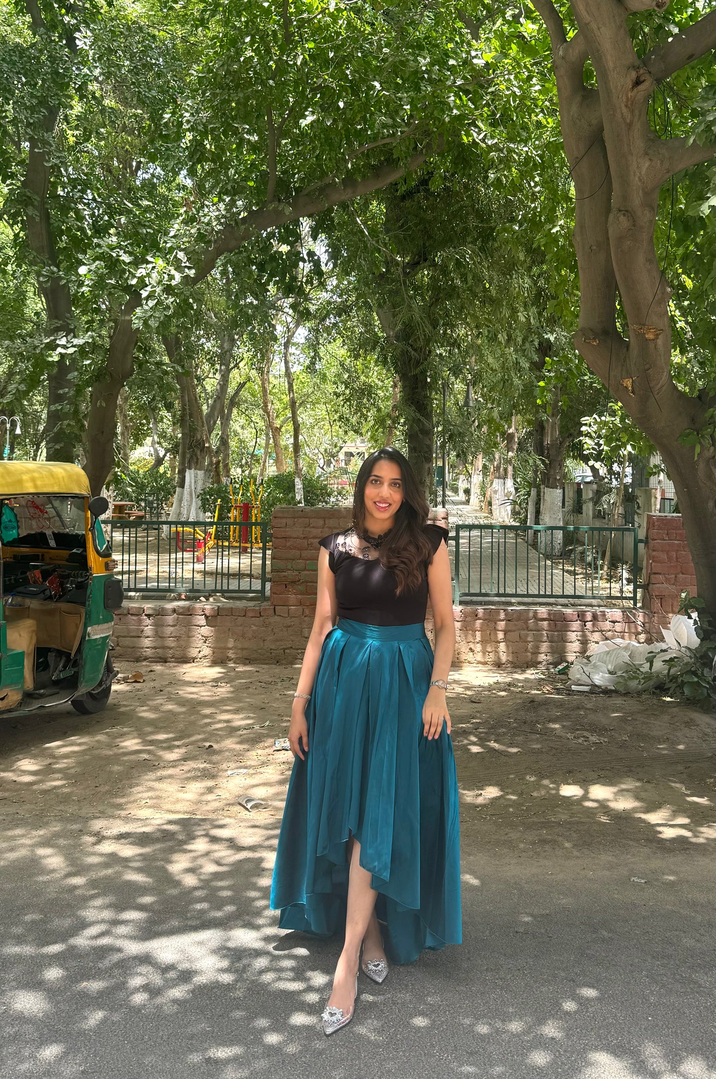 Princess Silk Skirt – Peacock