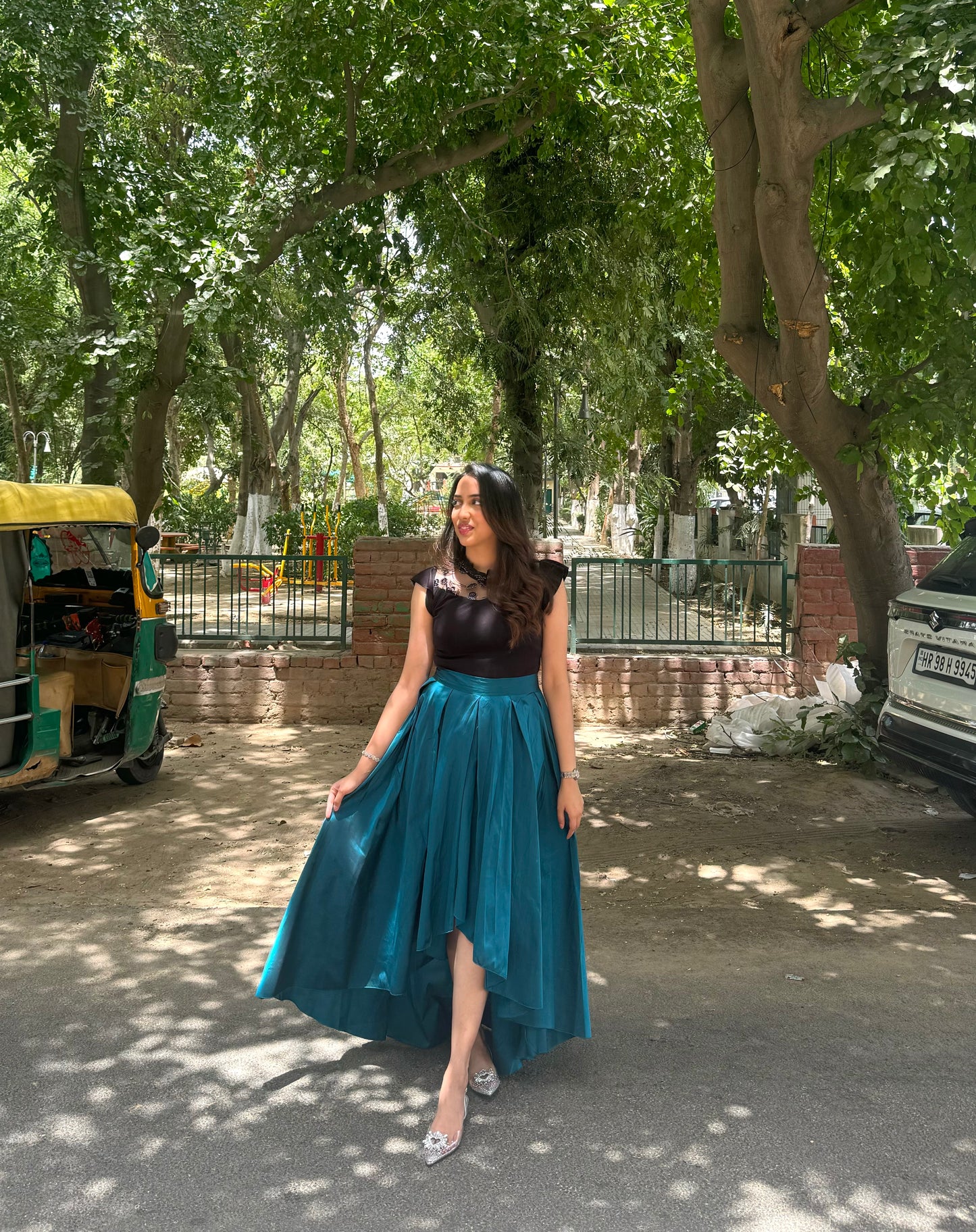 Princess Silk Skirt – Peacock