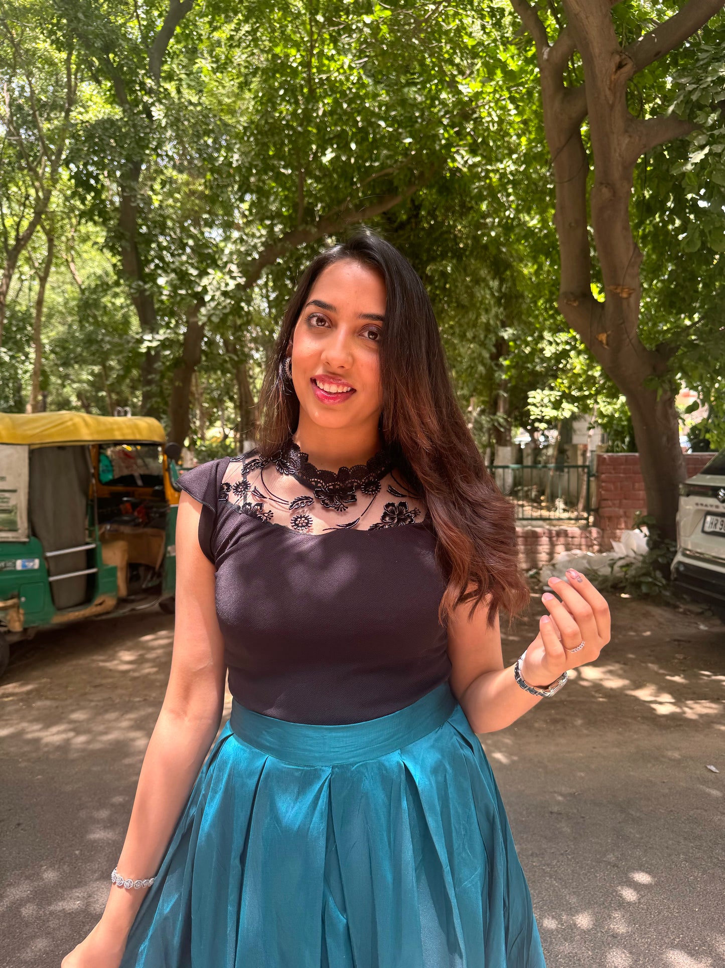 Princess Silk Skirt – Peacock