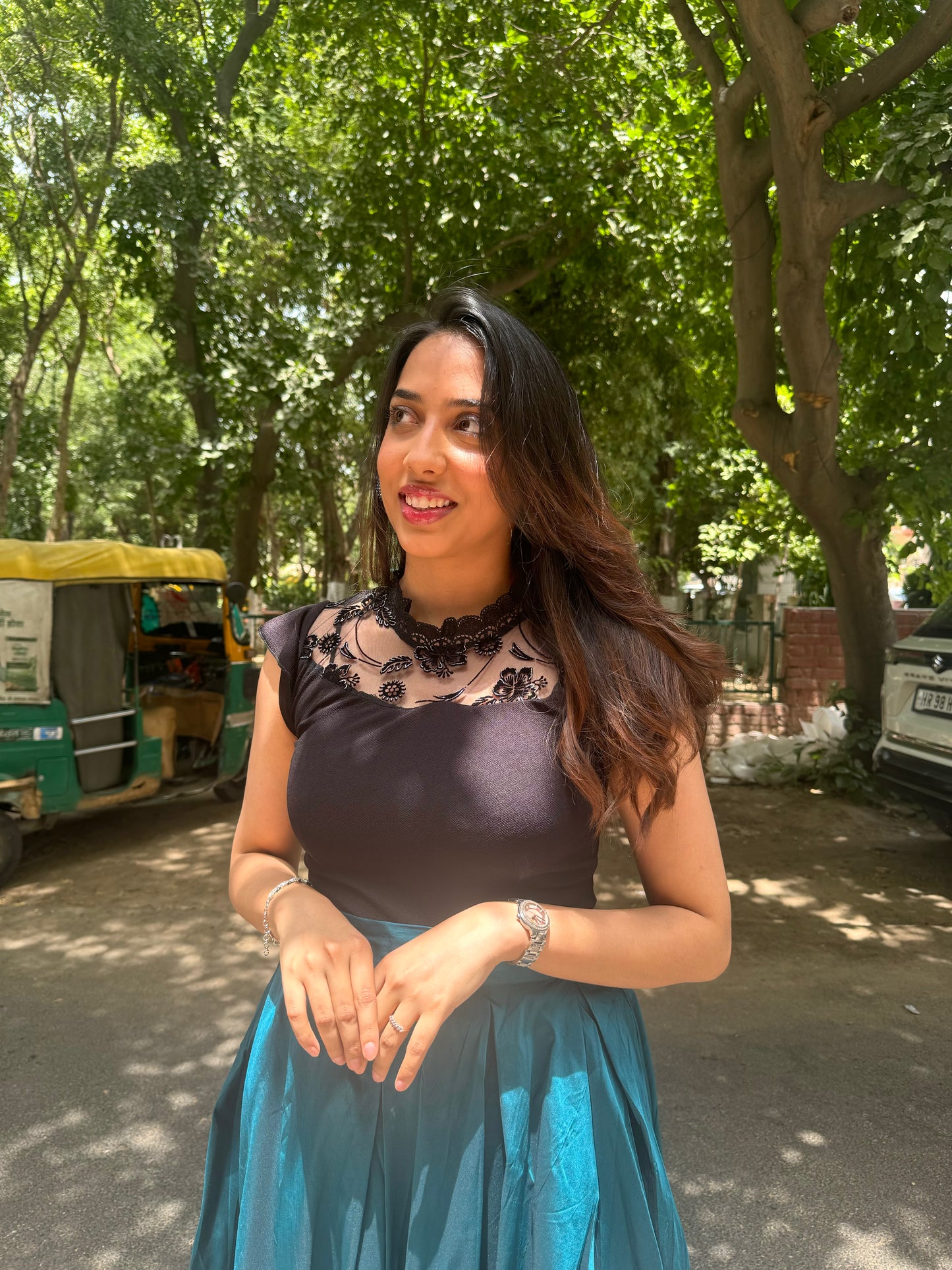 Princess Silk Skirt – Peacock