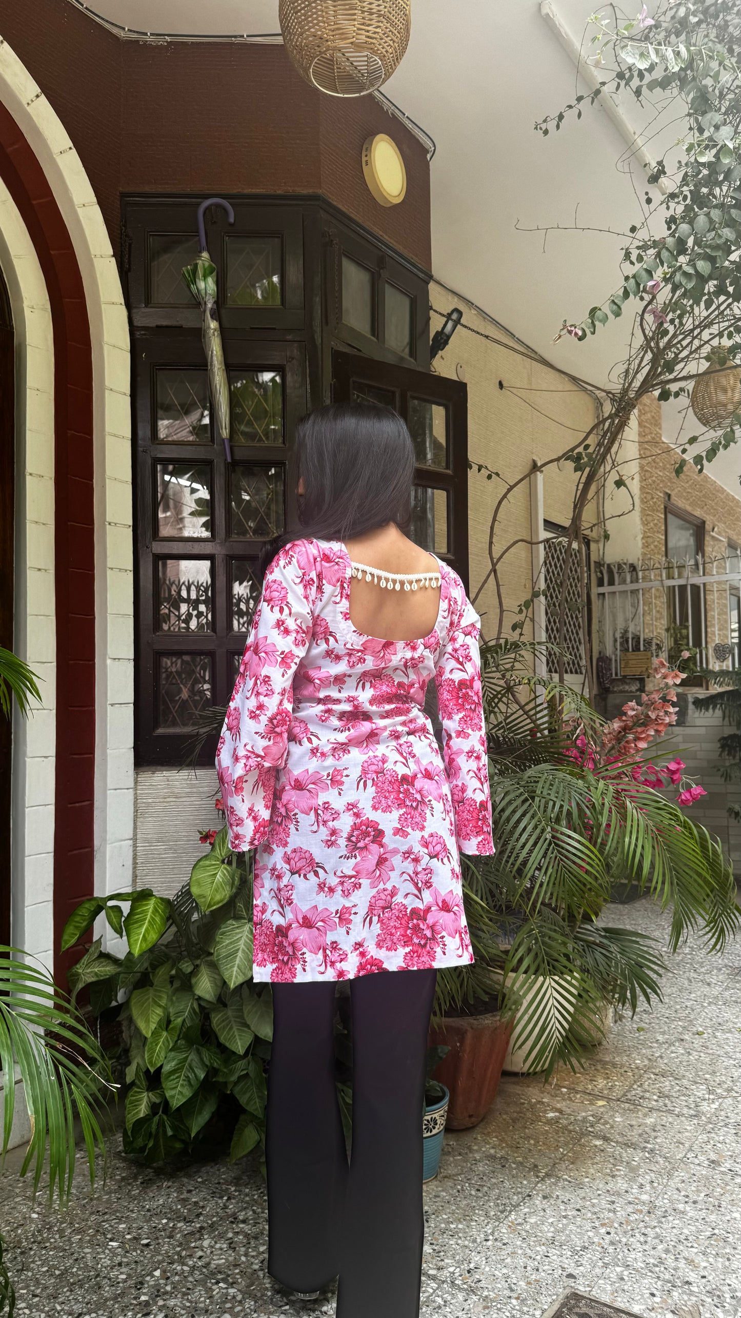 Seashore Shell Kurti (Premium Collection) - Pink