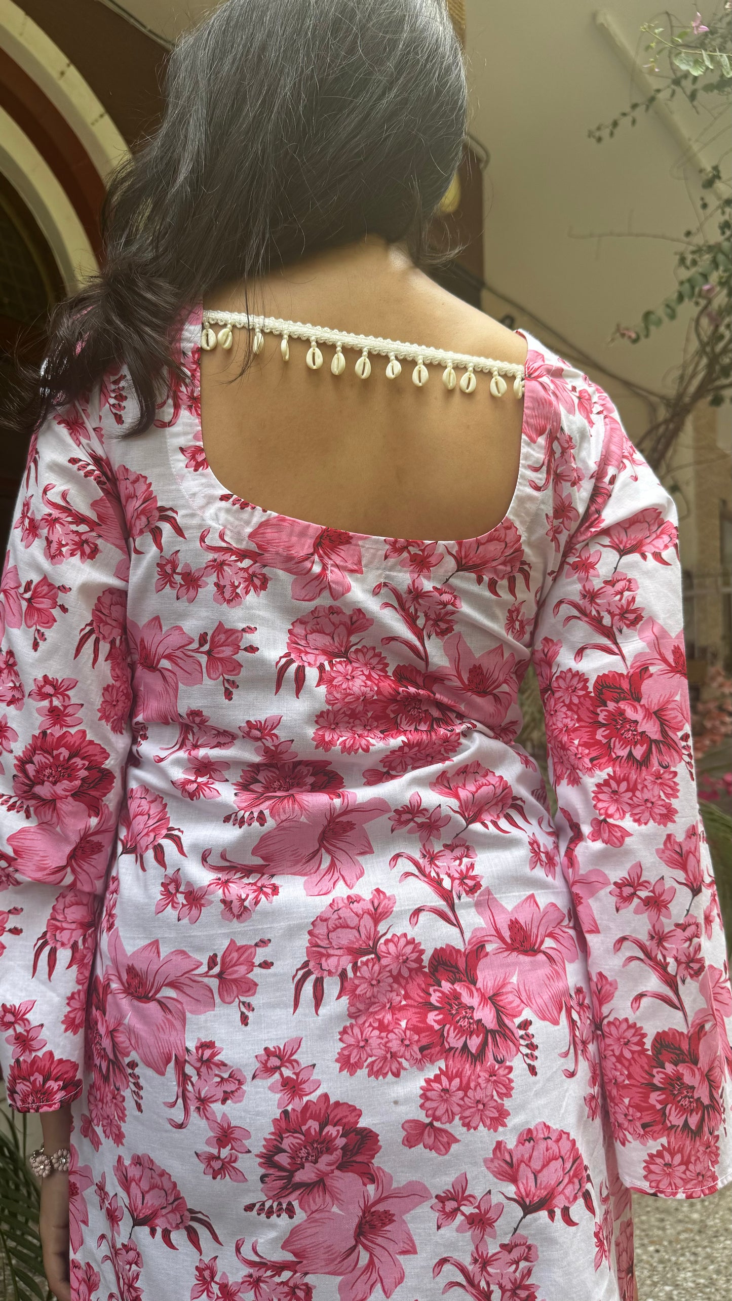 Seashore Shell Kurti (Premium Collection) - Pink
