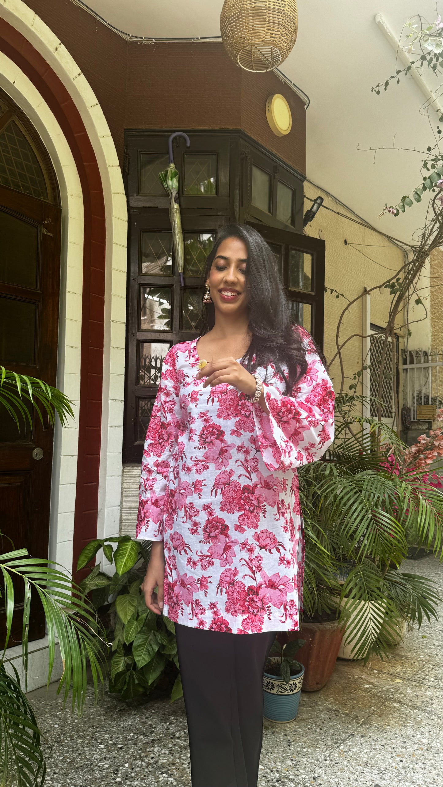 Seashore Shell Kurti (Premium Collection) - Pink