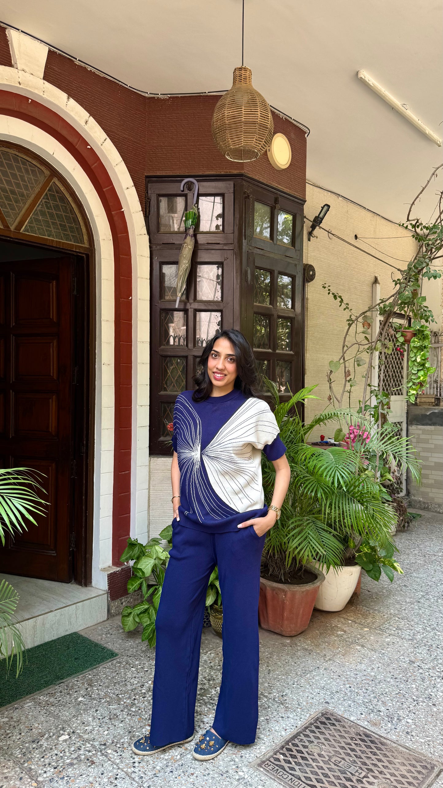 Lunar Abstract Airport Set - Navy (Free Size) - Premium Collection
