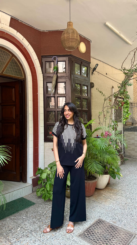 Waterfall Sparkle Airport Set - Black (Free Size) - Premium Collection