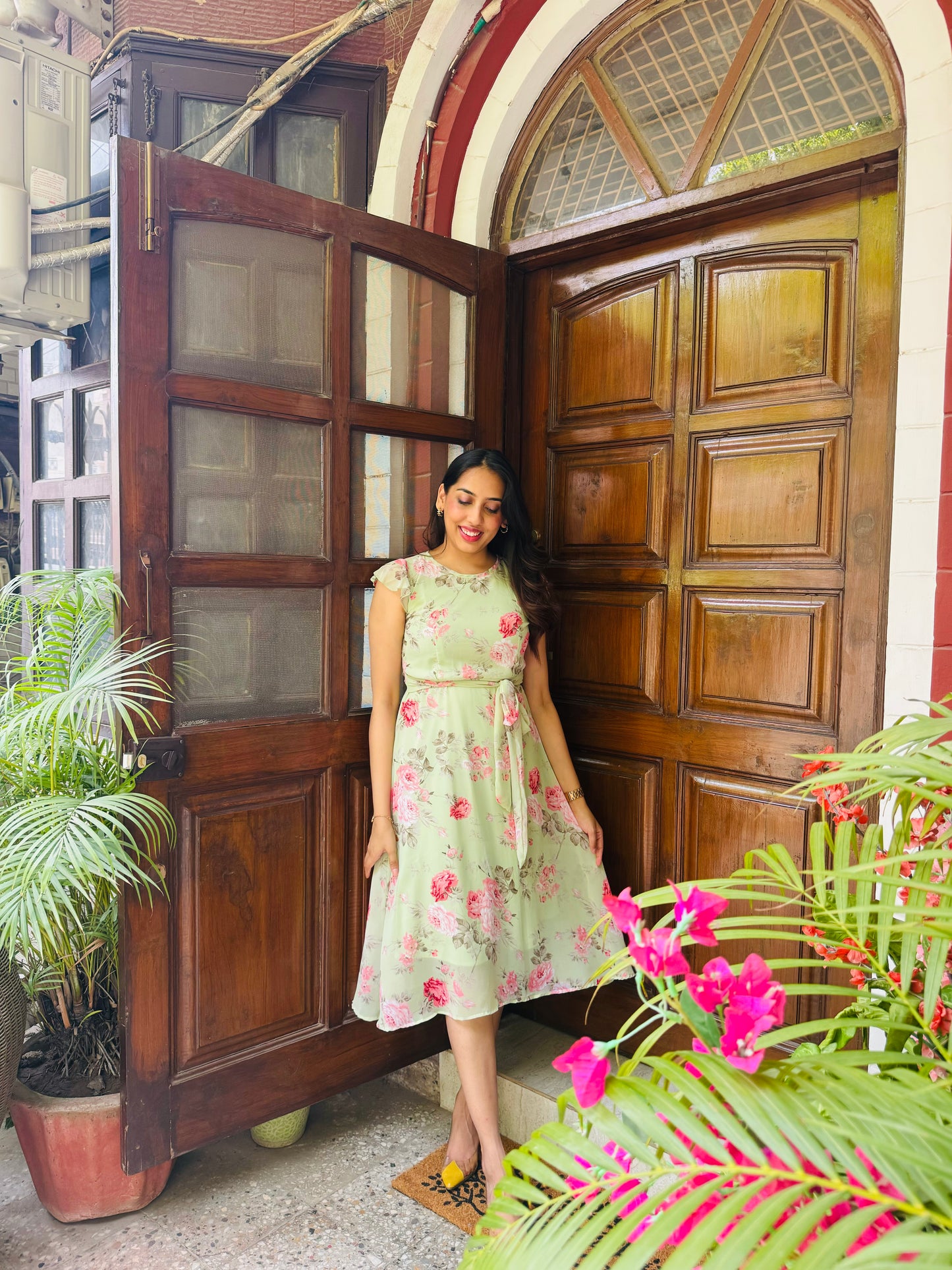 Delicate Daisy Dress- Green