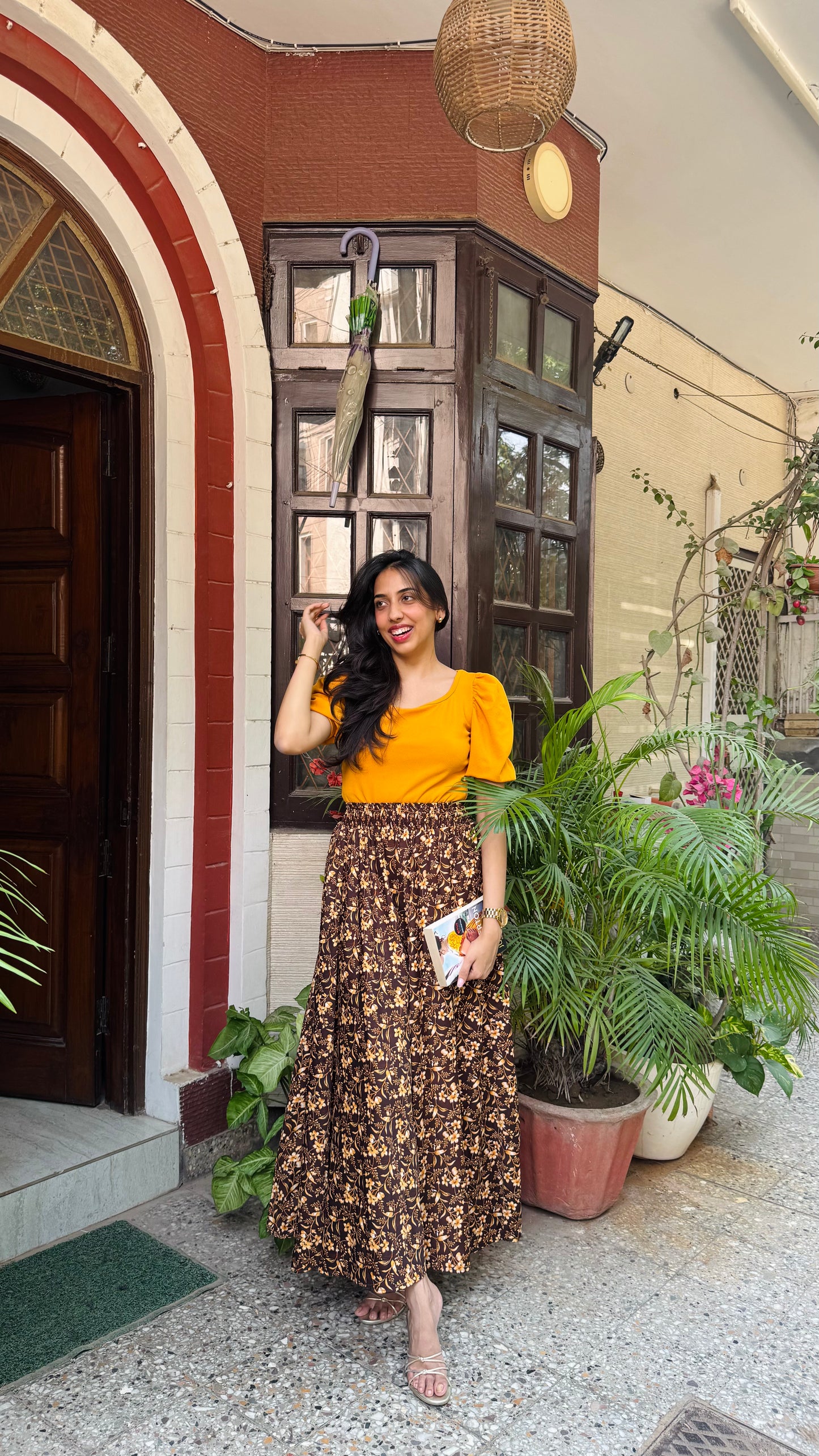 Honey Printed Palazzo (Free Size)