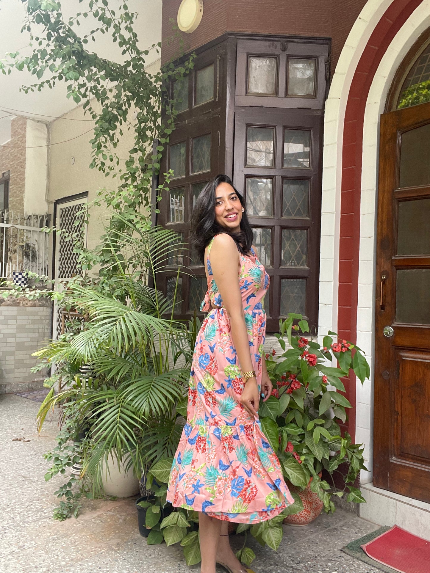 Peach Bow Dress
