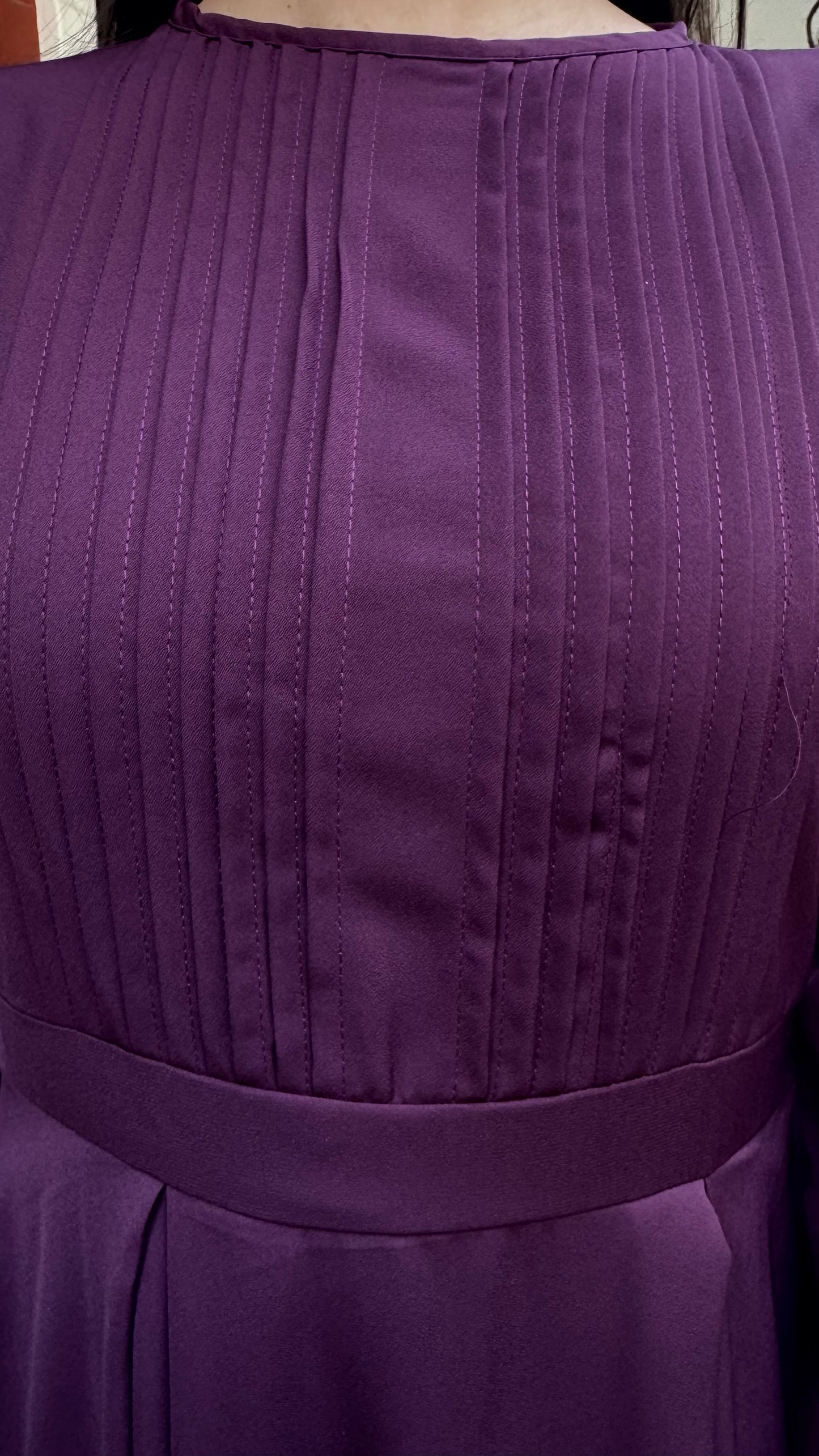 Panel Georgette Dress - Wine