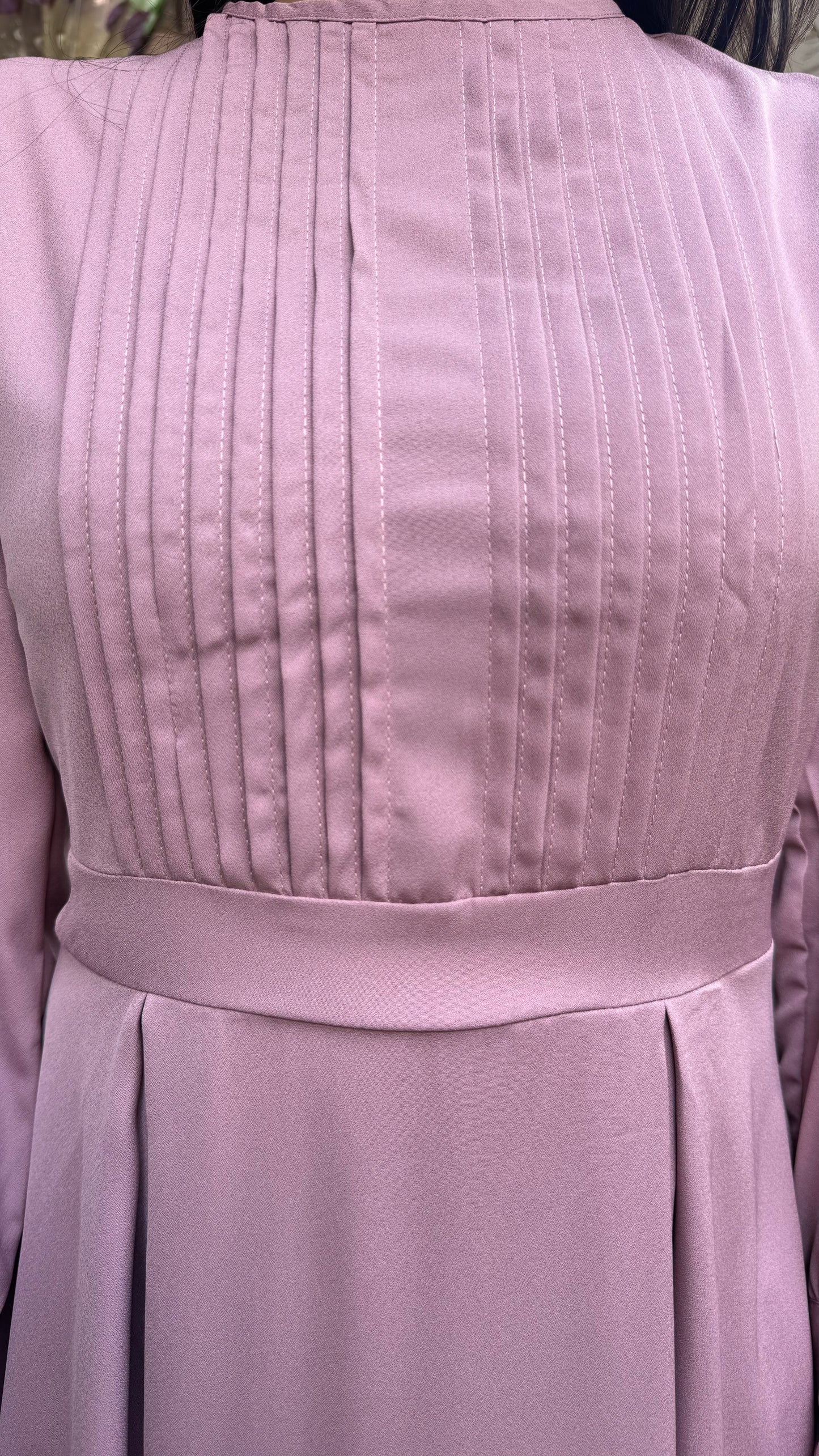 Panel Georgette Dress -Dusky Pink