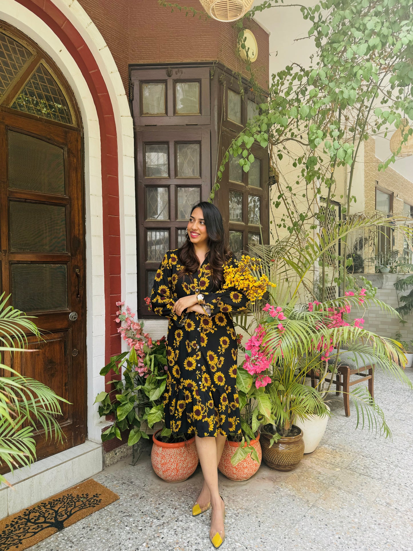 Silly Sunflower Dress (Luxe Collection) - Midi