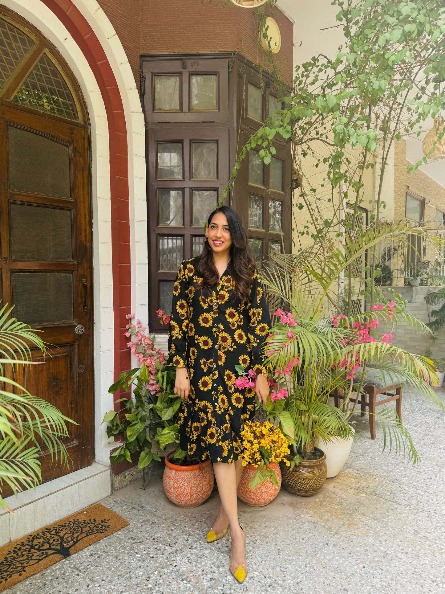 Silly Sunflower Dress (Luxe Collection) - Midi