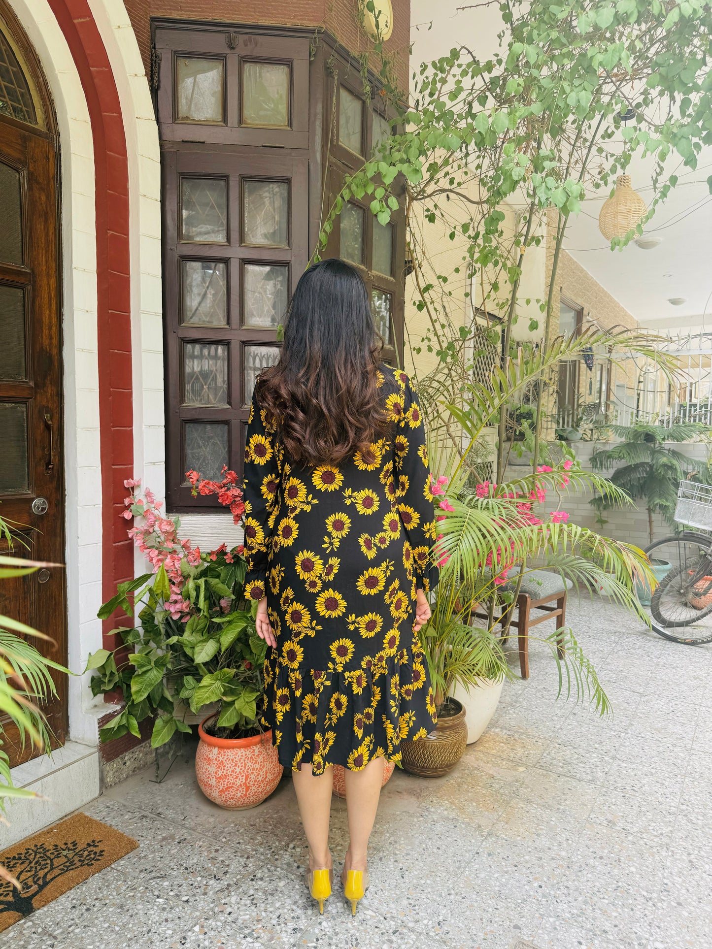 Silly Sunflower Dress (Luxe Collection) - Midi