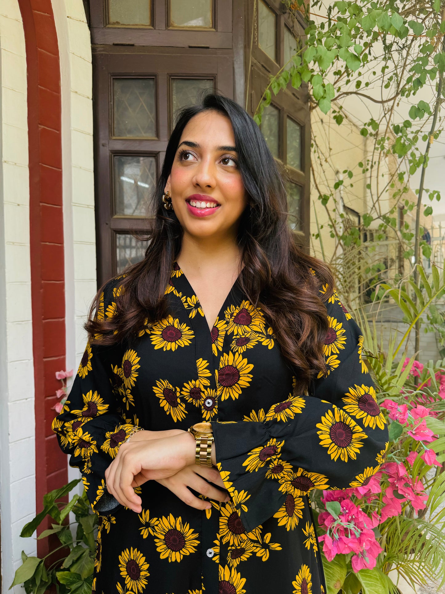 Silly Sunflower Dress (Luxe Collection) - Midi