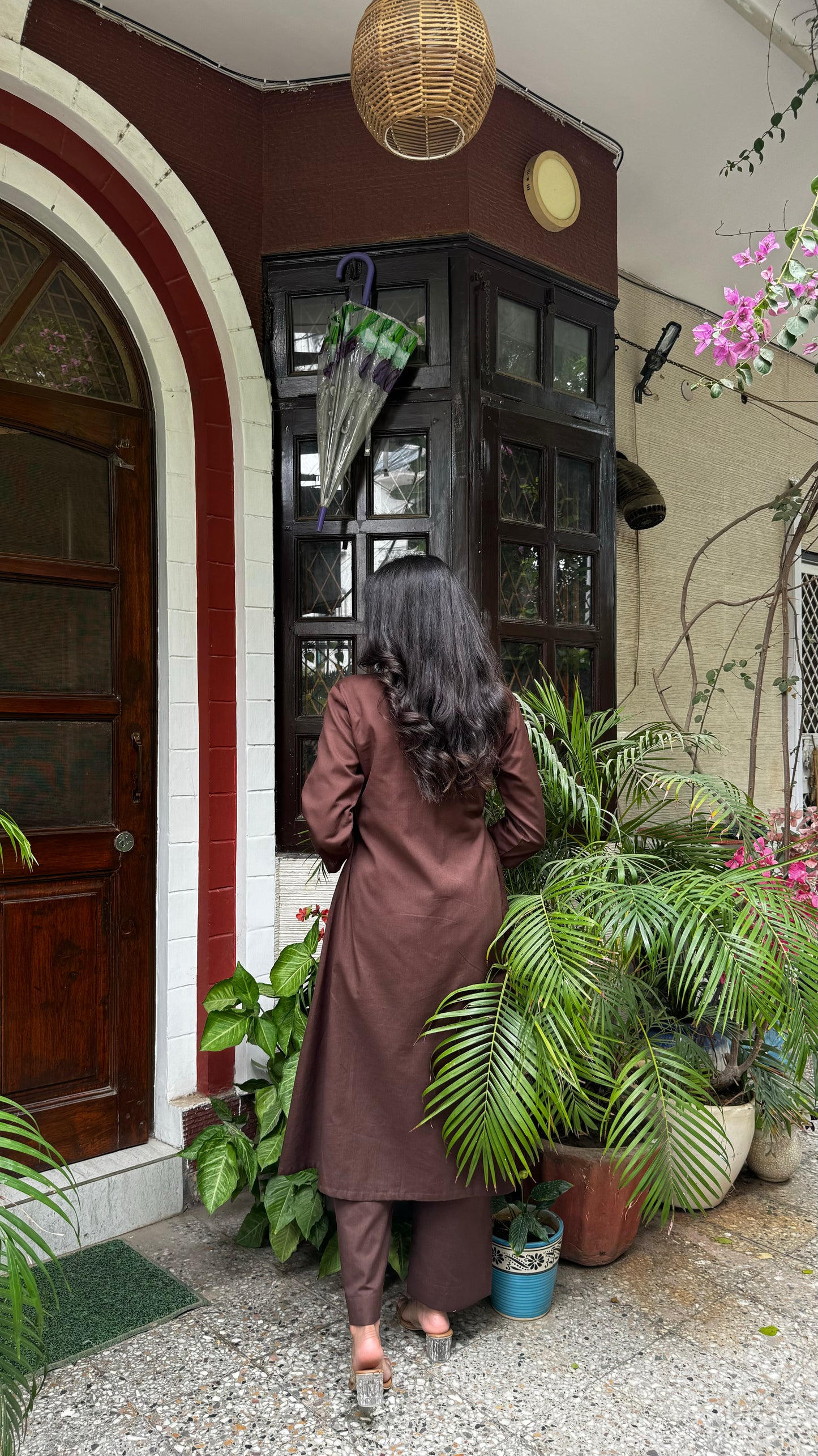 A-Line Cotton/Linen Set – Brown (Premium Collection)