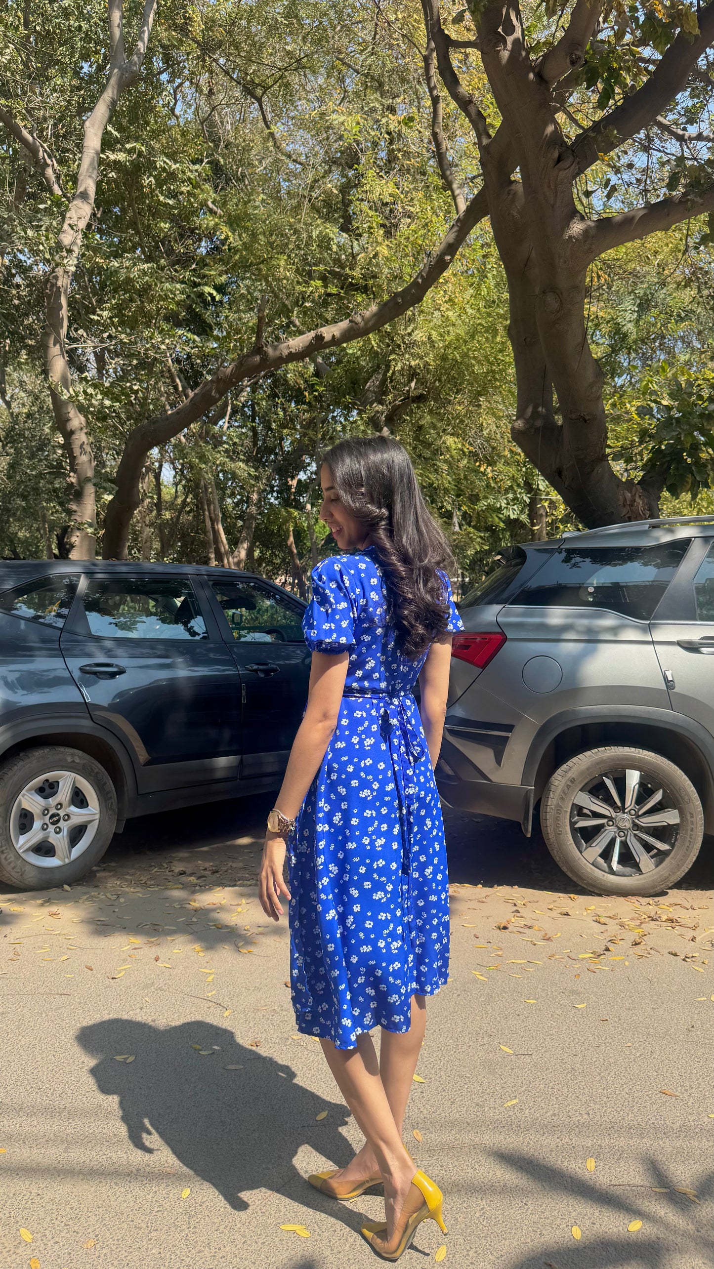 Floral Bliss Printed Wrap Dress