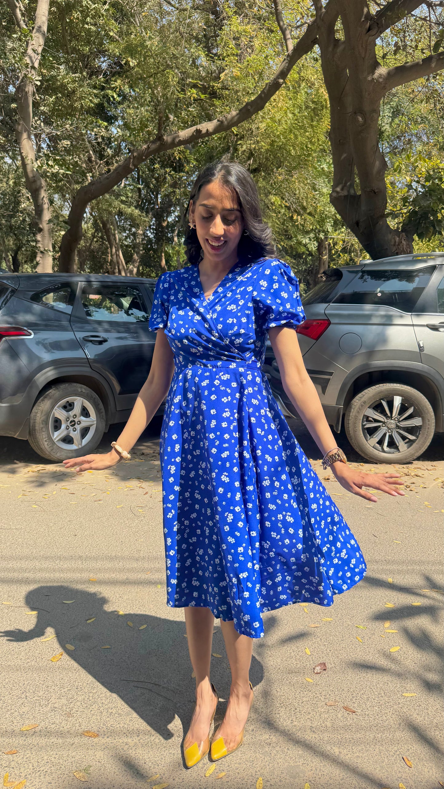 Floral Bliss Printed Wrap Dress