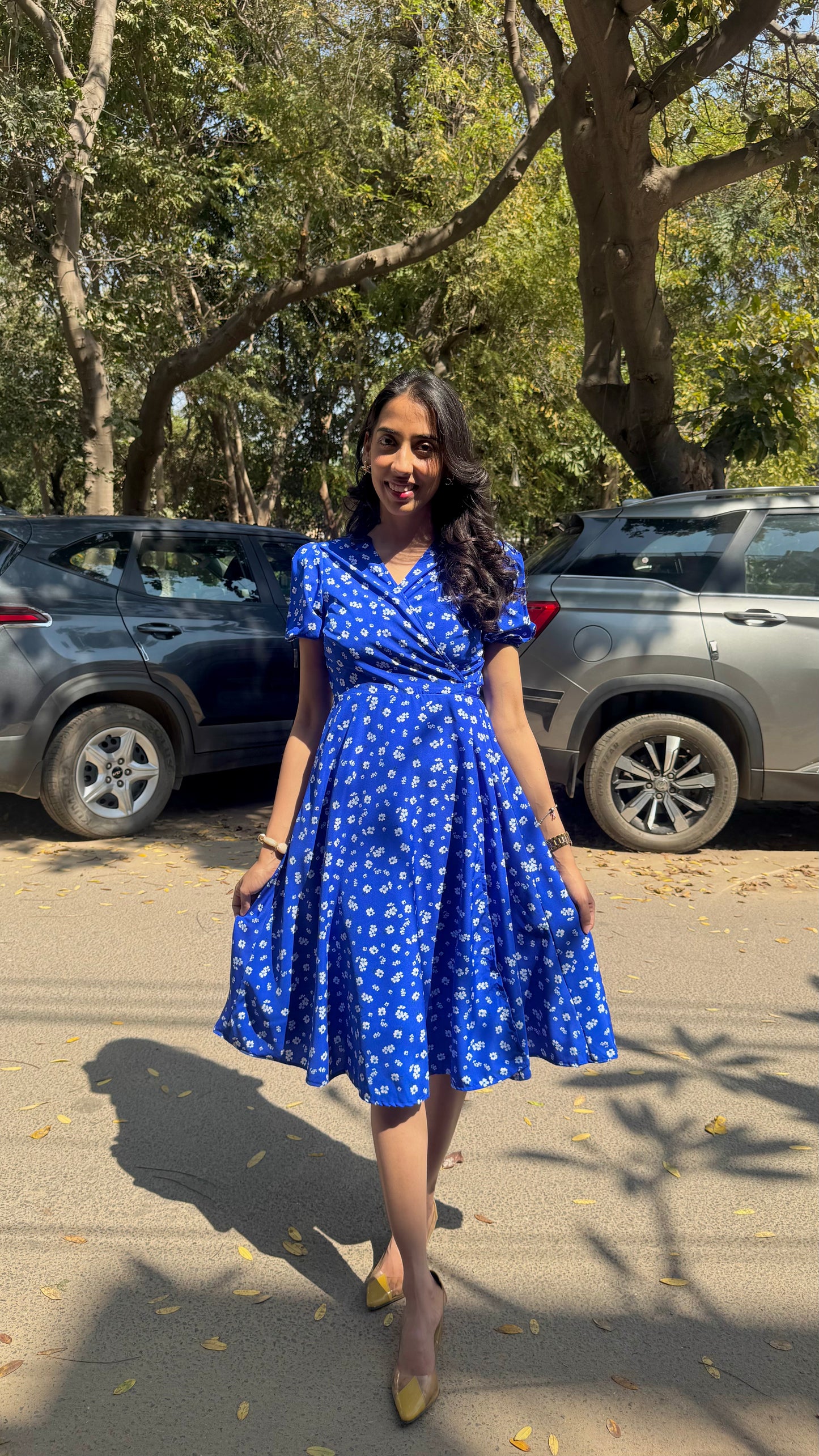 Floral Bliss Printed Wrap Dress