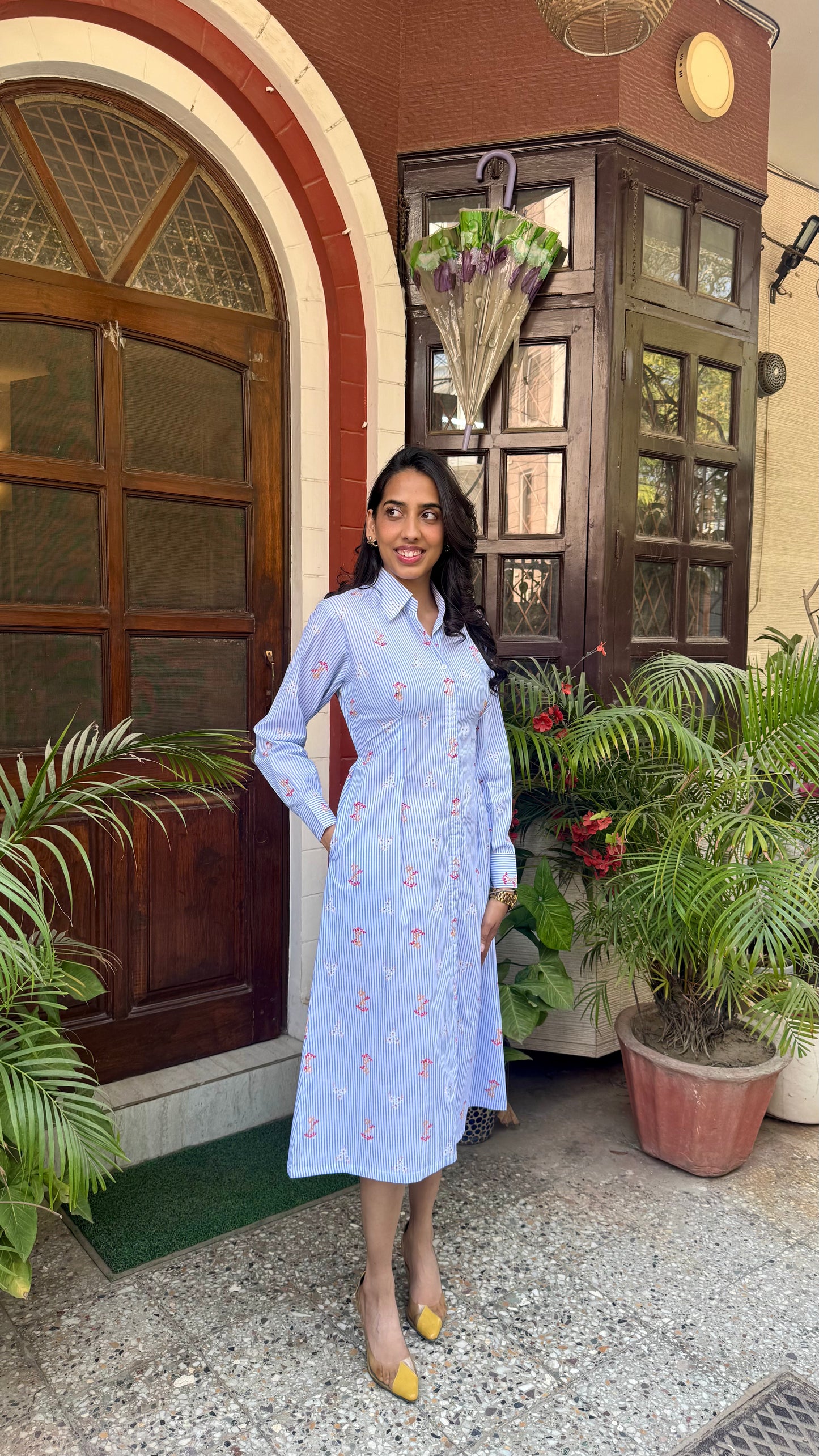 Snatch Your Waist Cotton Shirt Dress – Midi (Premium Collection)