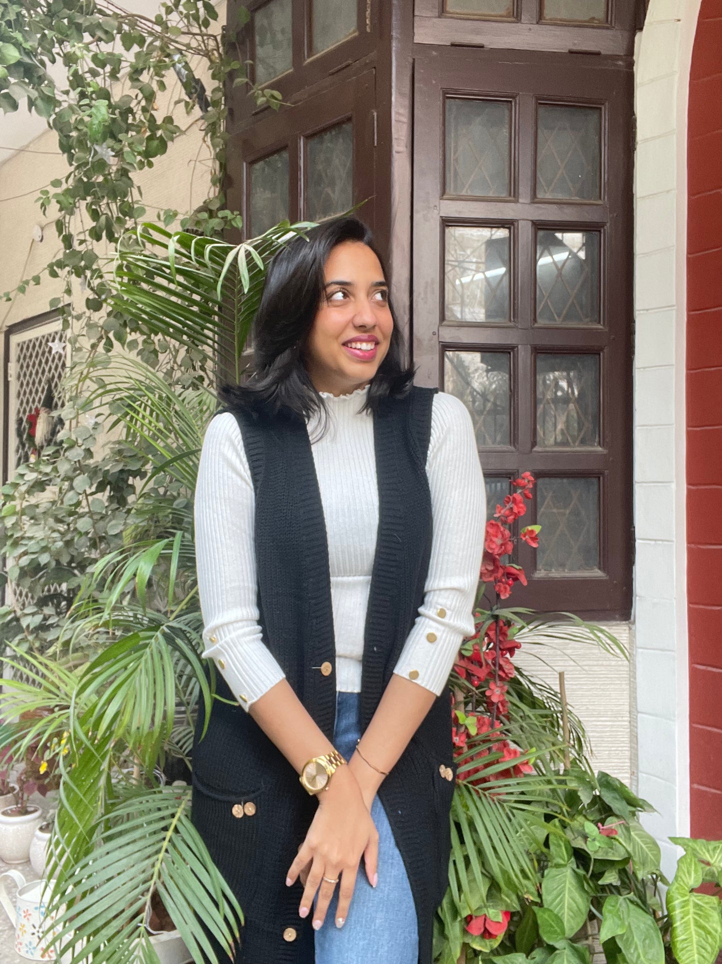 Black Woollen Shrug (Free Size)