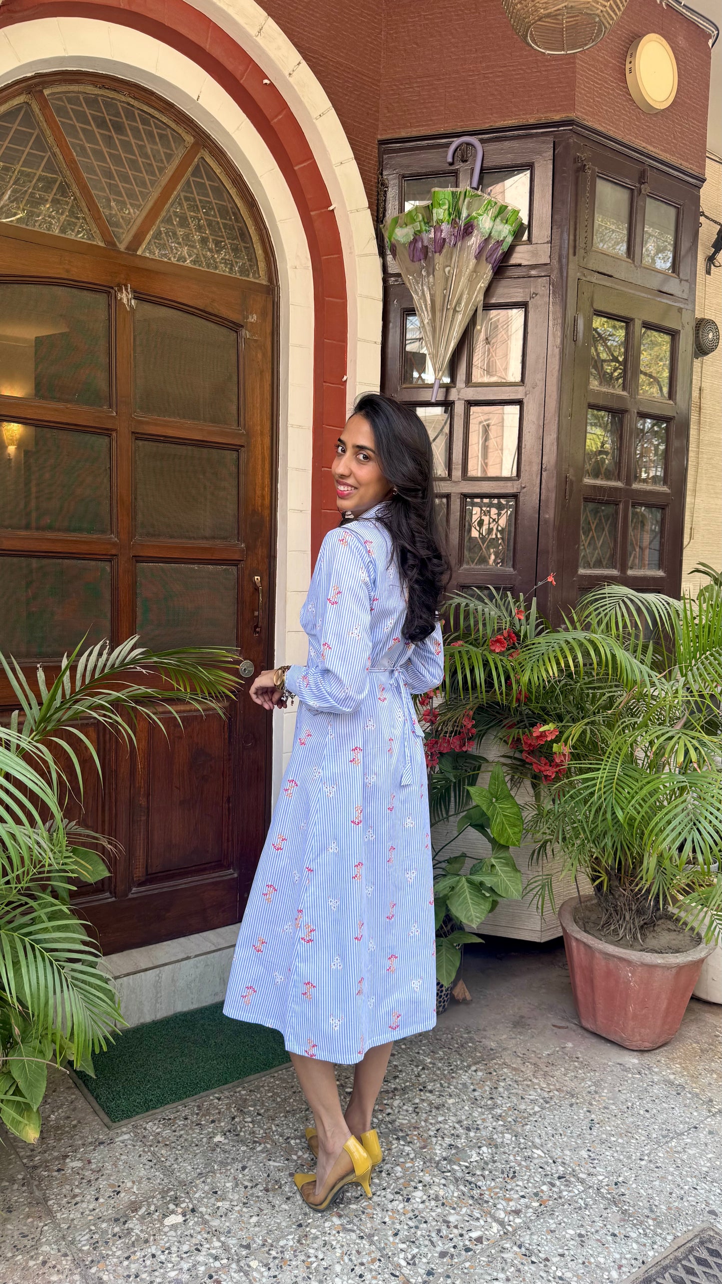 Snatch Your Waist Cotton Shirt Dress – Midi (Premium Collection)