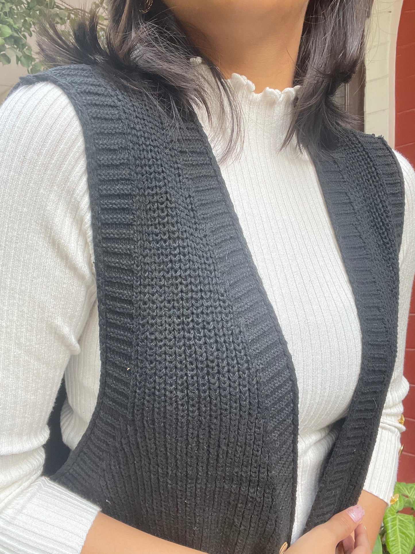 Black Woollen Shrug (Free Size)