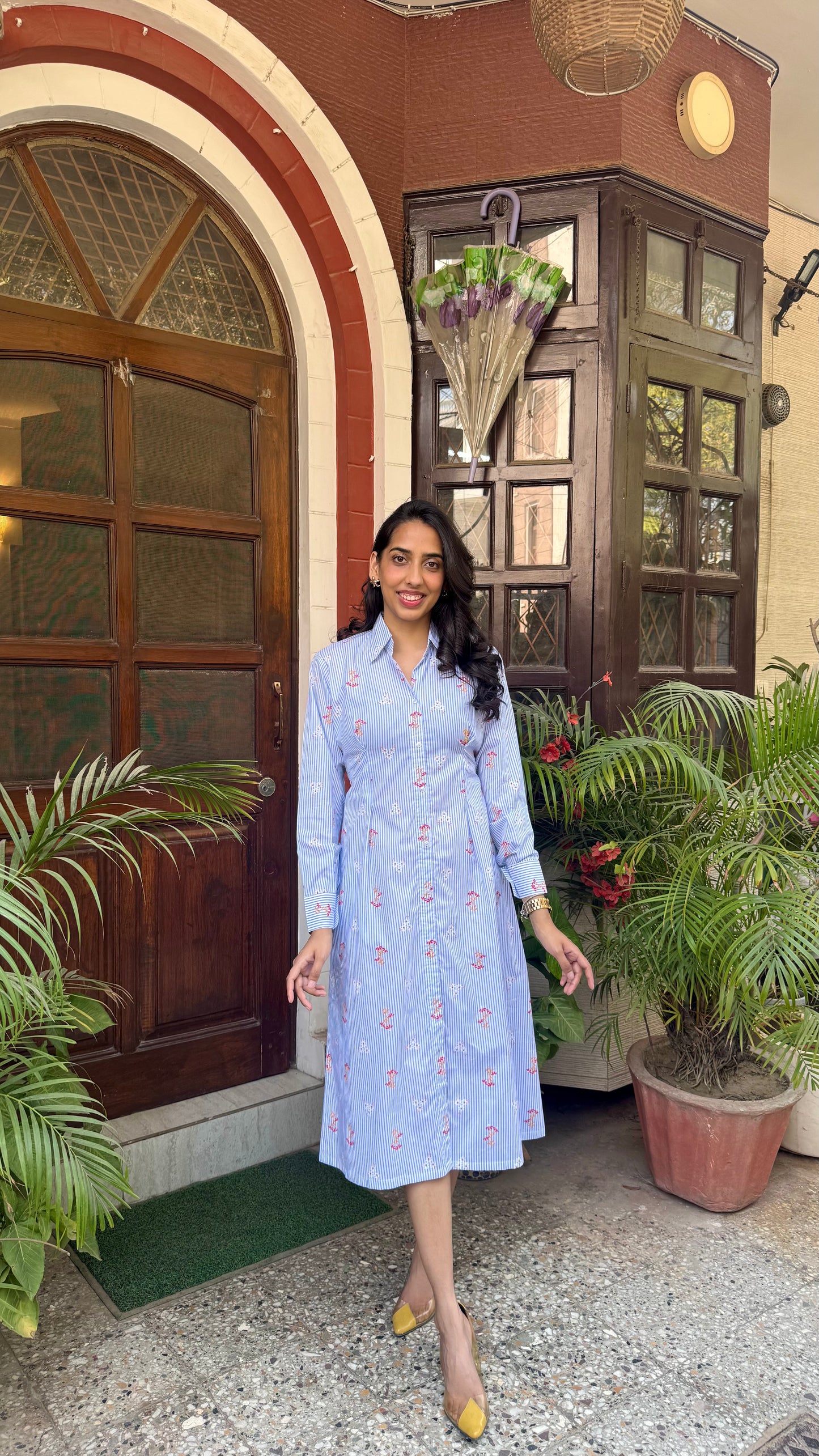 Snatch Your Waist Cotton Shirt Dress – Midi (Premium Collection)