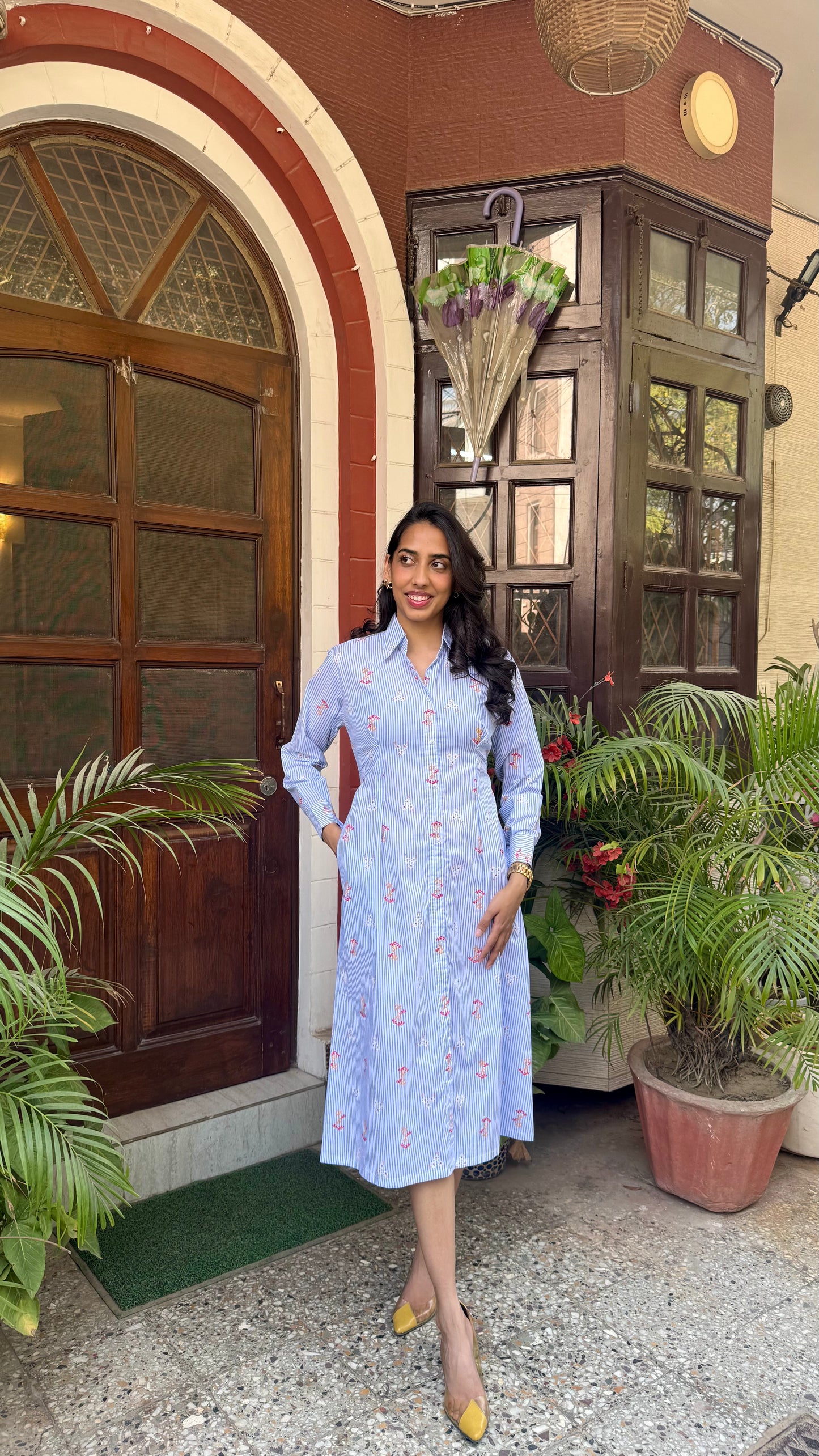 Snatch Your Waist Cotton Shirt Dress – Midi (Premium Collection)