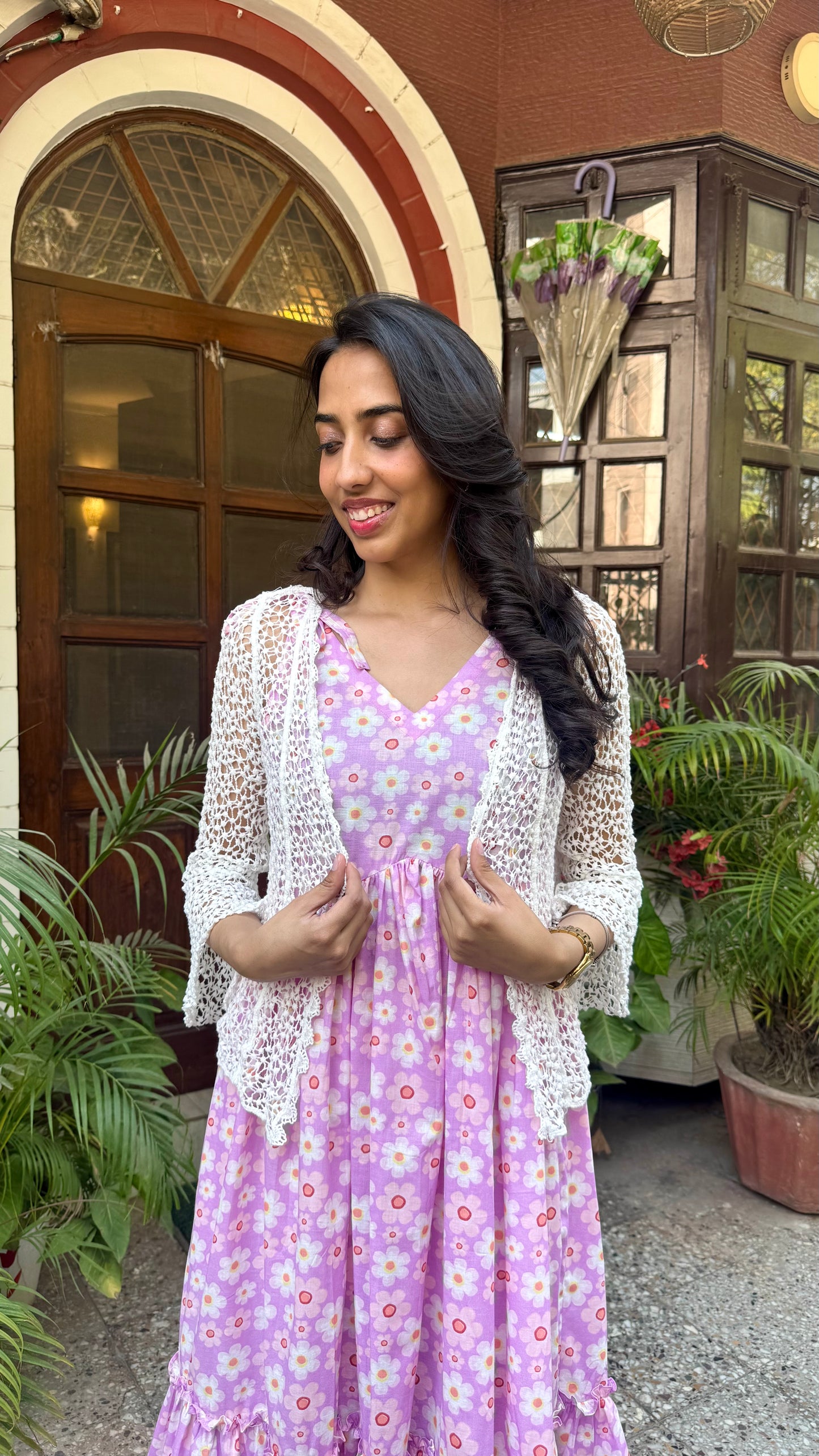 Cloud Lace Shrug - White (Free Size)