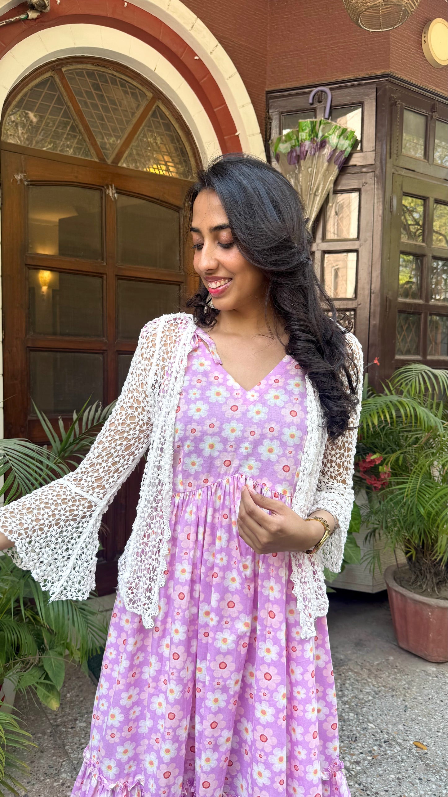 Cloud Lace Shrug - White (Free Size)