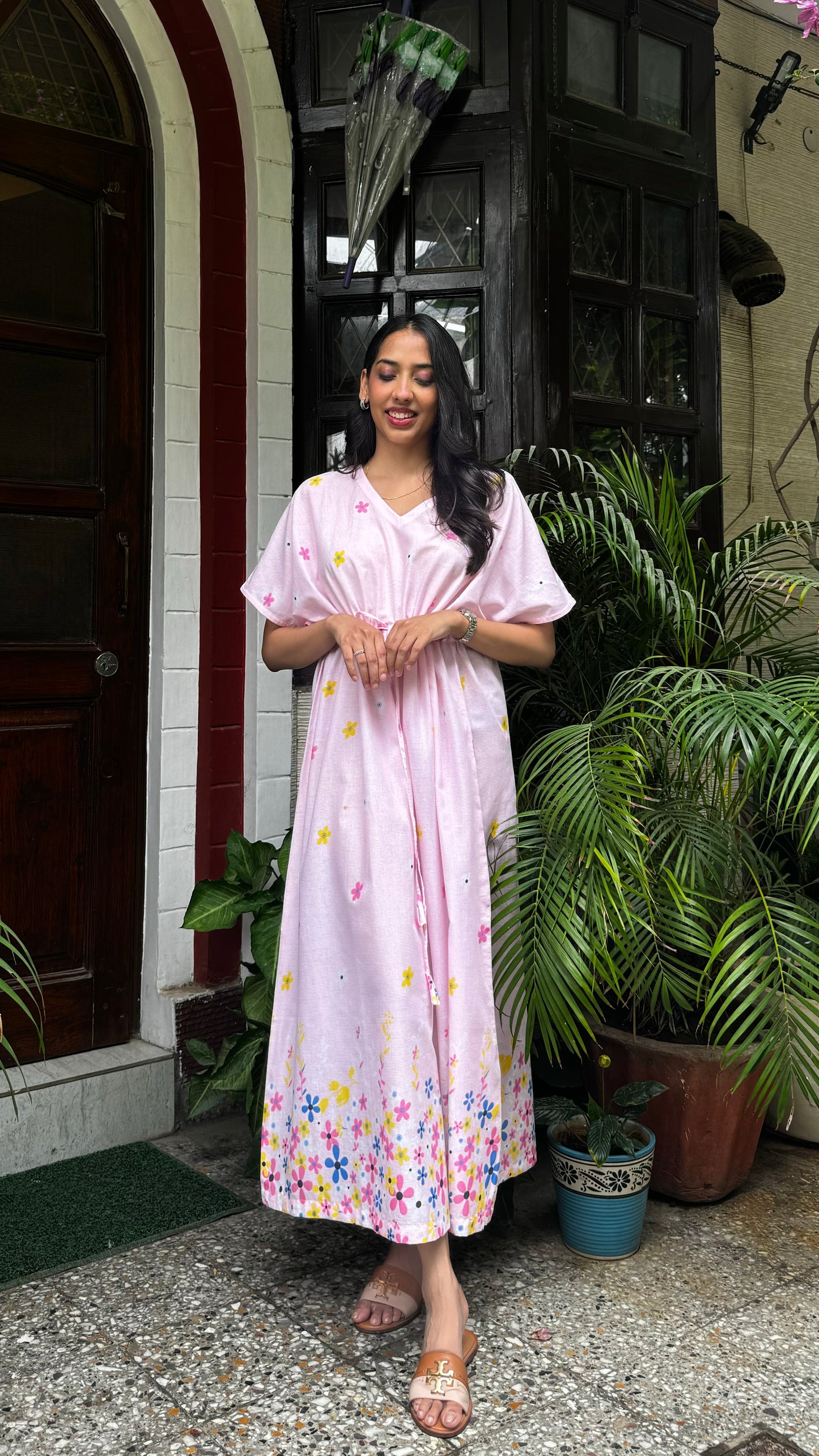 Joy Lounge Dress (Premium Fabric) - Pink